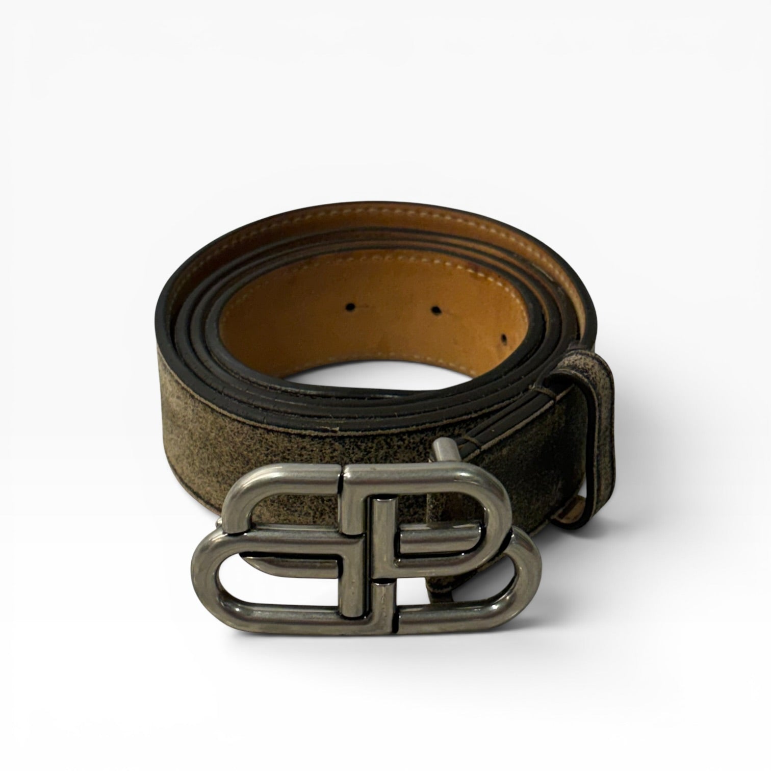 BB Logo Suede Belt