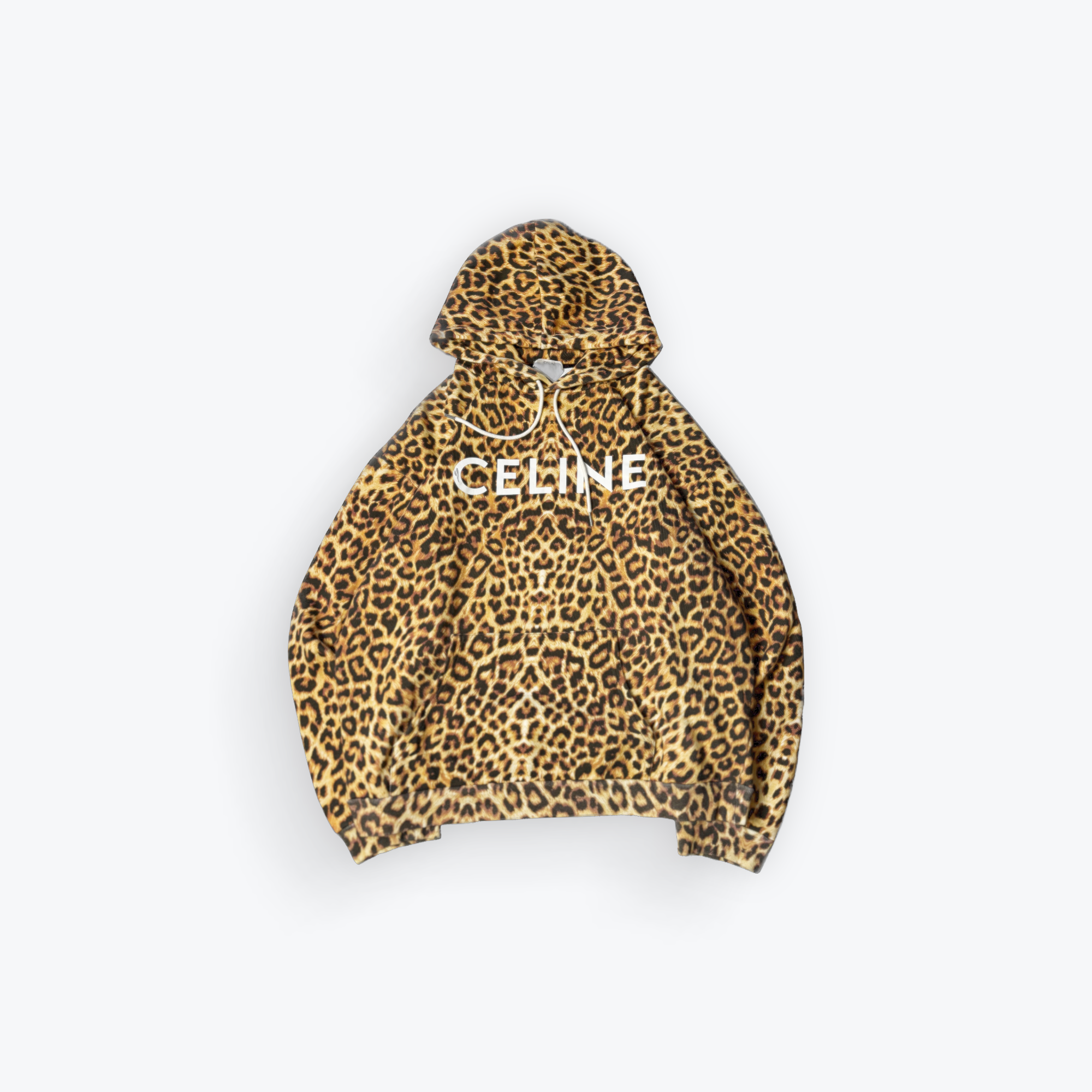 Heidi Slimane Leopard Print Hoodie