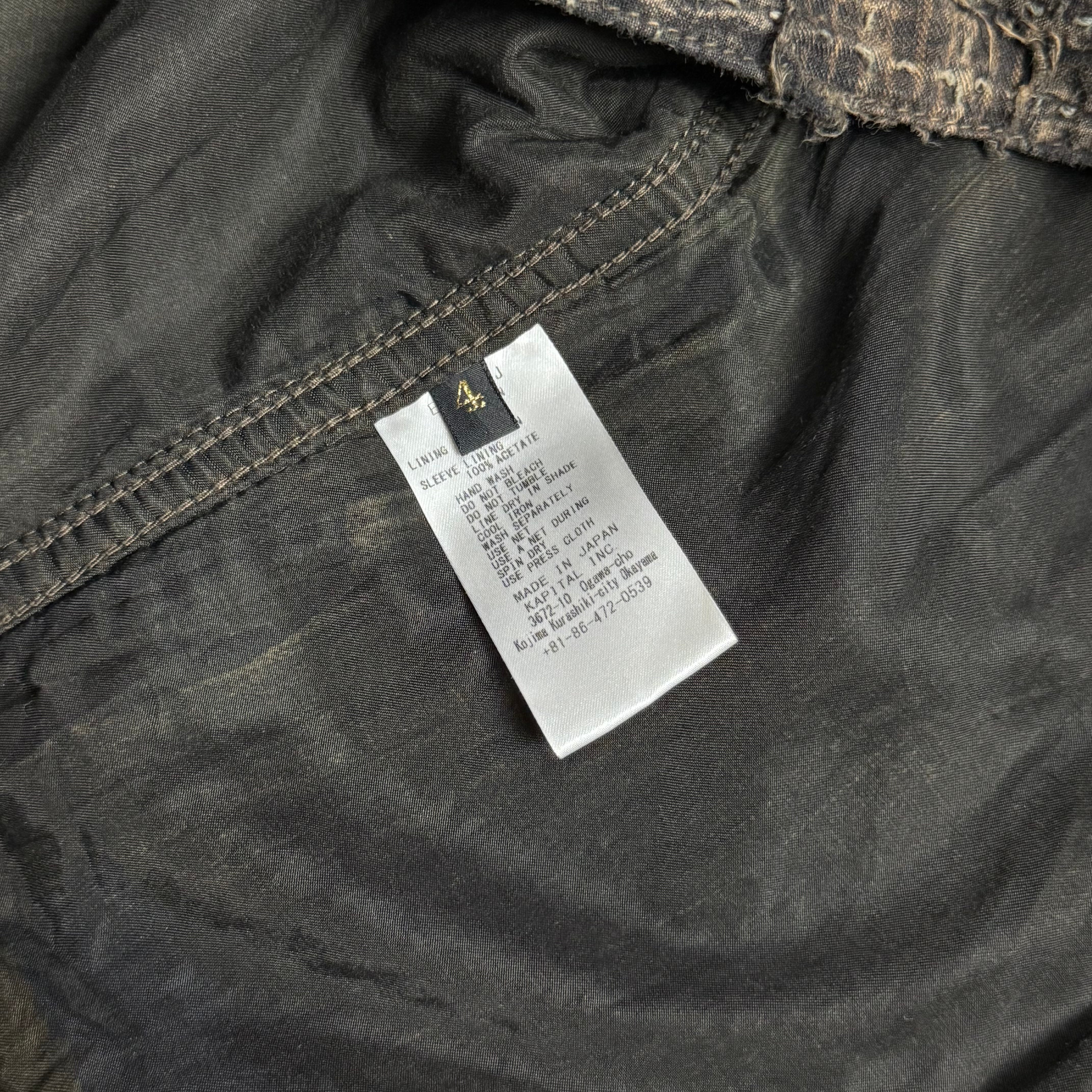 Boro Distressed Cotton & Linen Blend Jacket