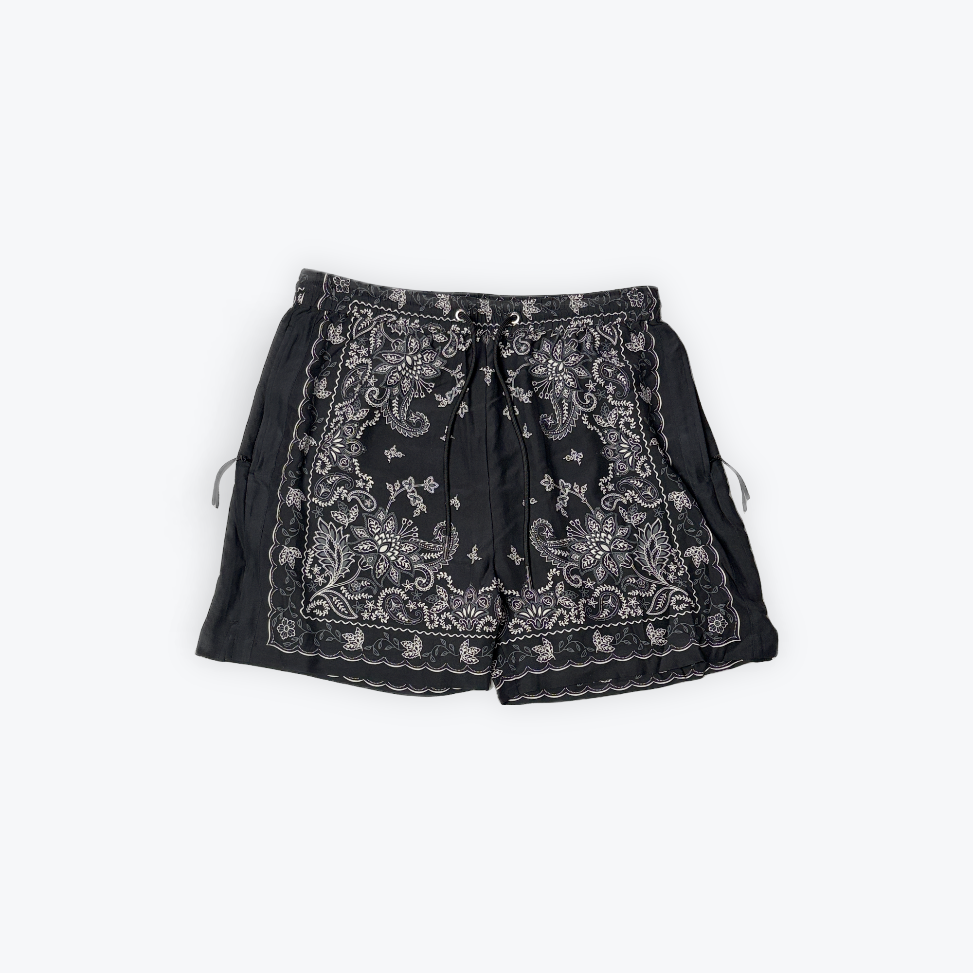 Vintage Floral Bandana Active Shorts
