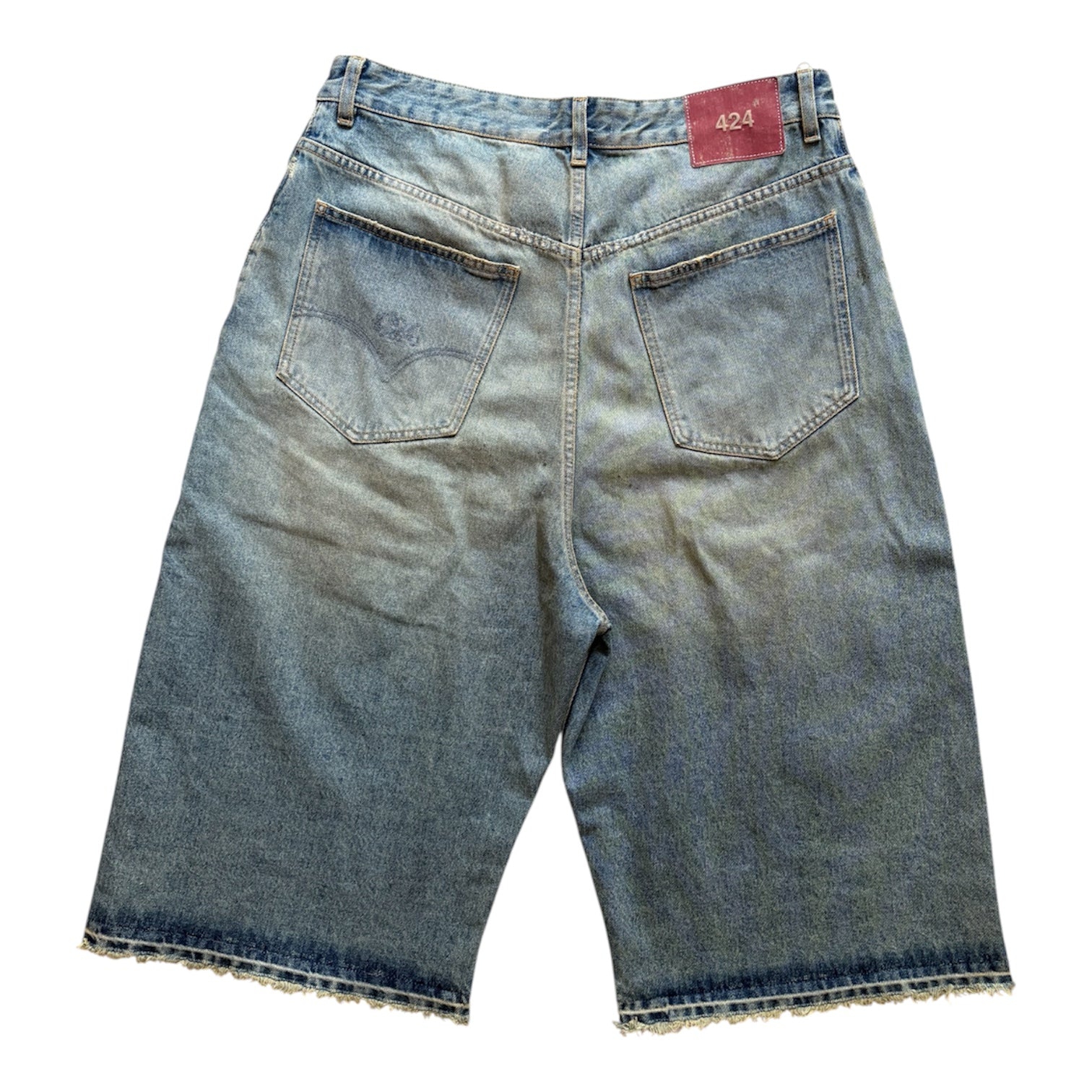 Distressed Baggy Denim Shorts