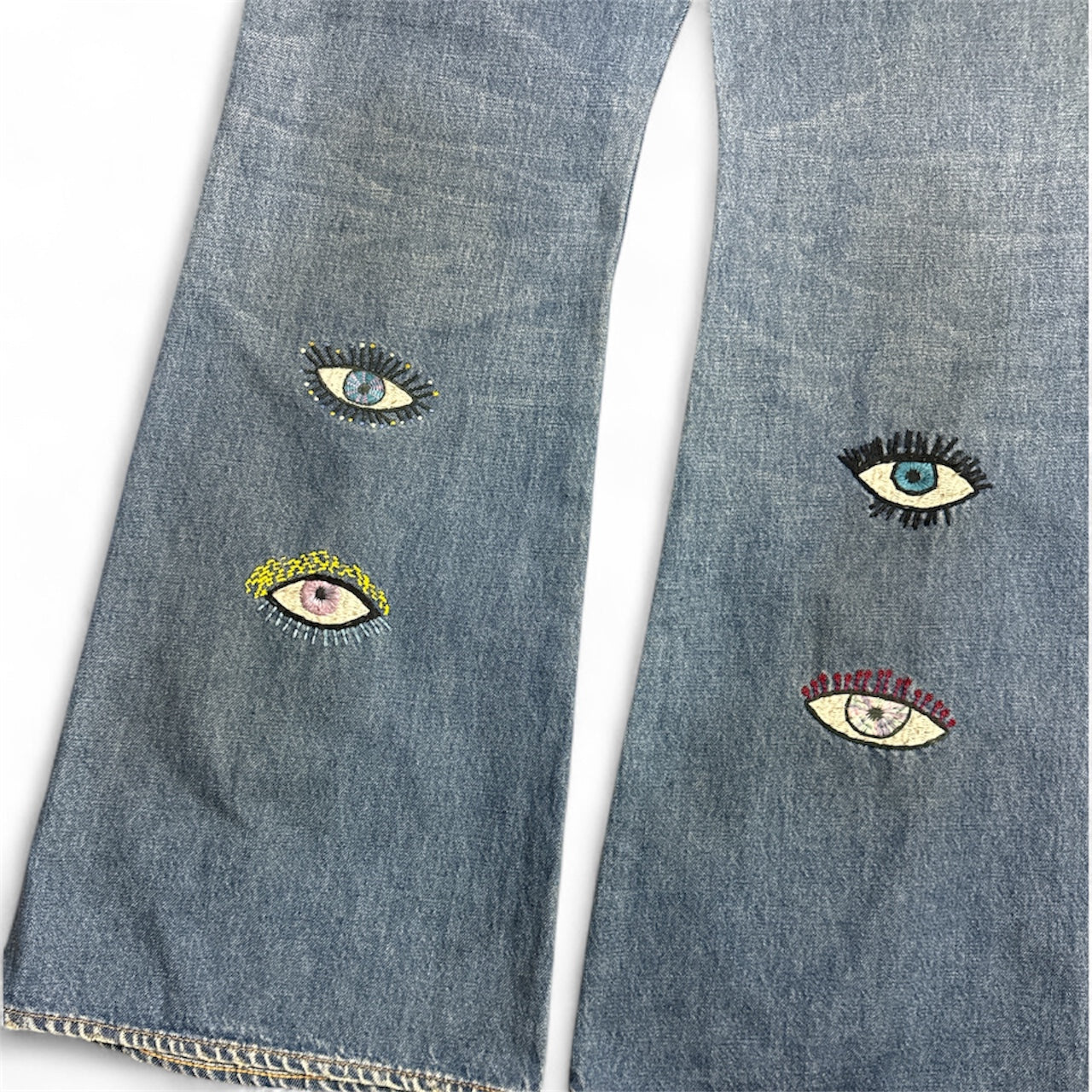 Patchwork Flared Denim