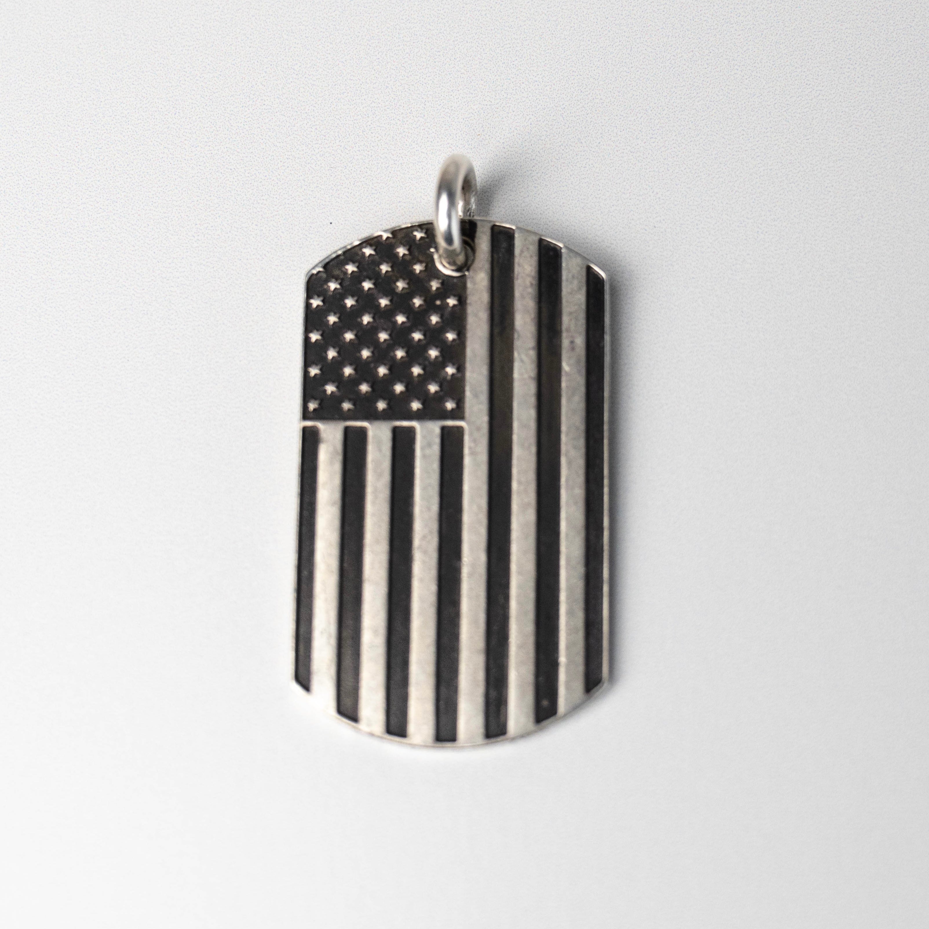 RS American Flag Dog Tag Pendant