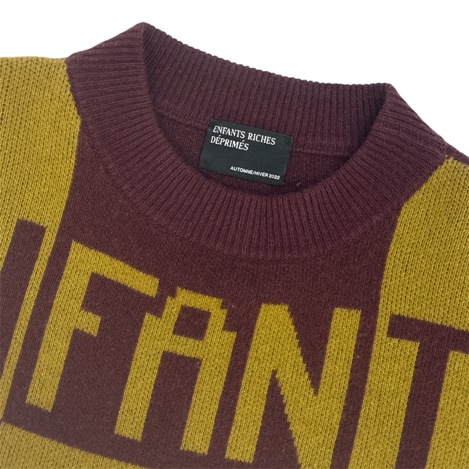 Intarsia Knit Wool-Cashmere Blend Sweater