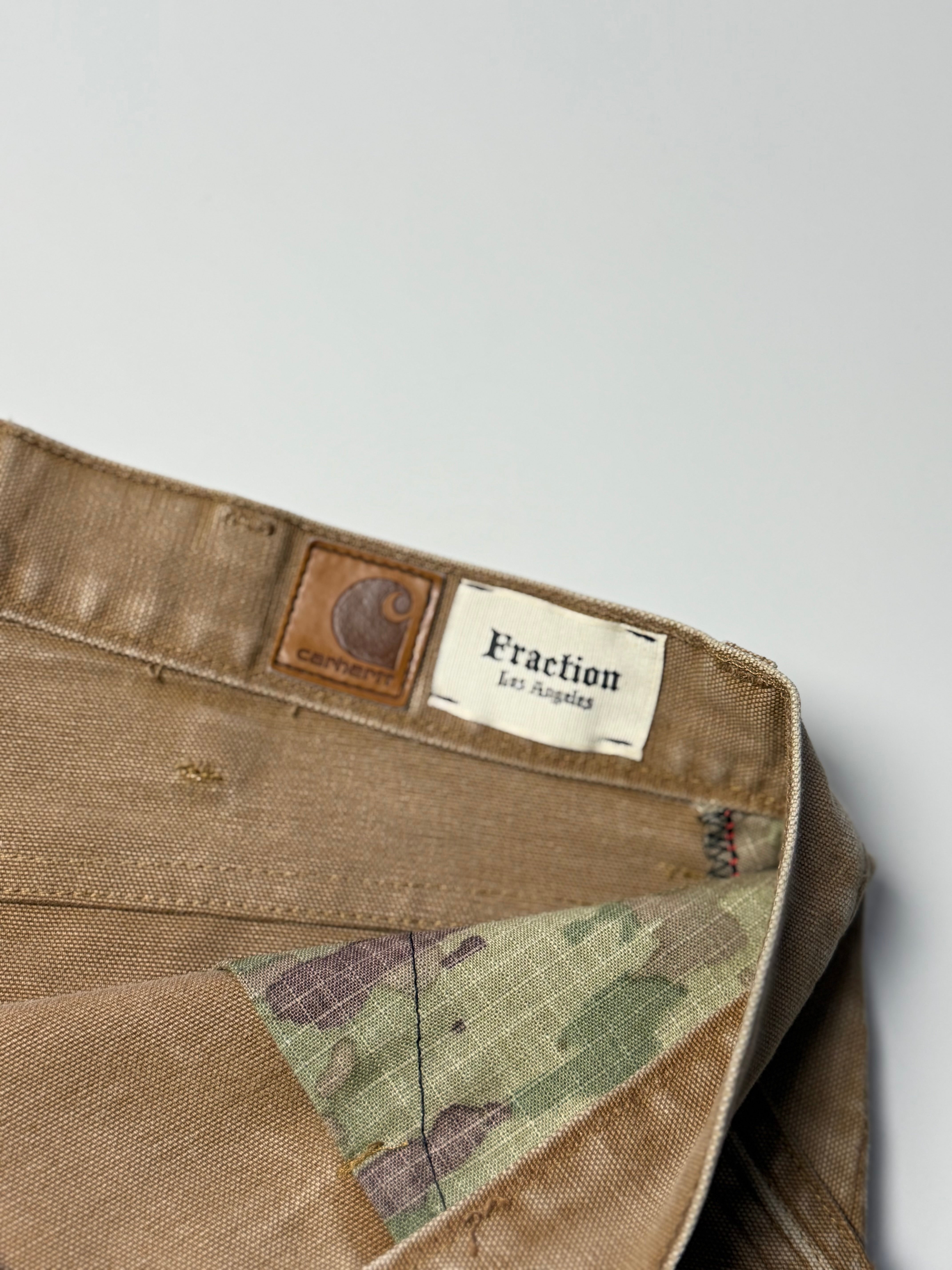 Distressed Work Shorts (Khaki)