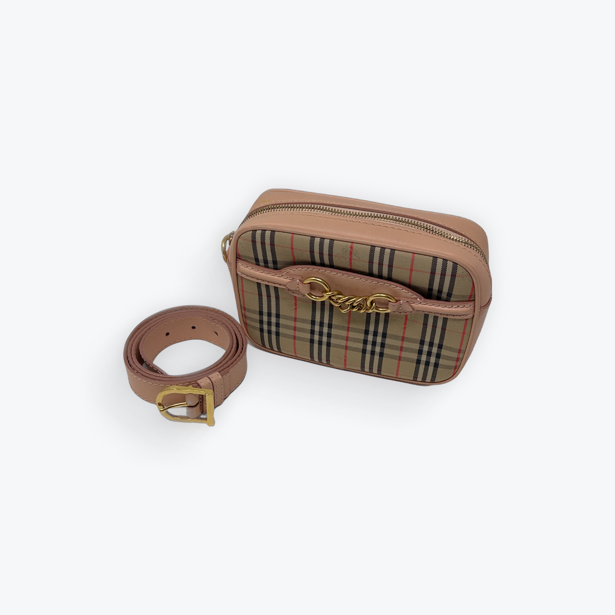 Peach Link Belt Bag