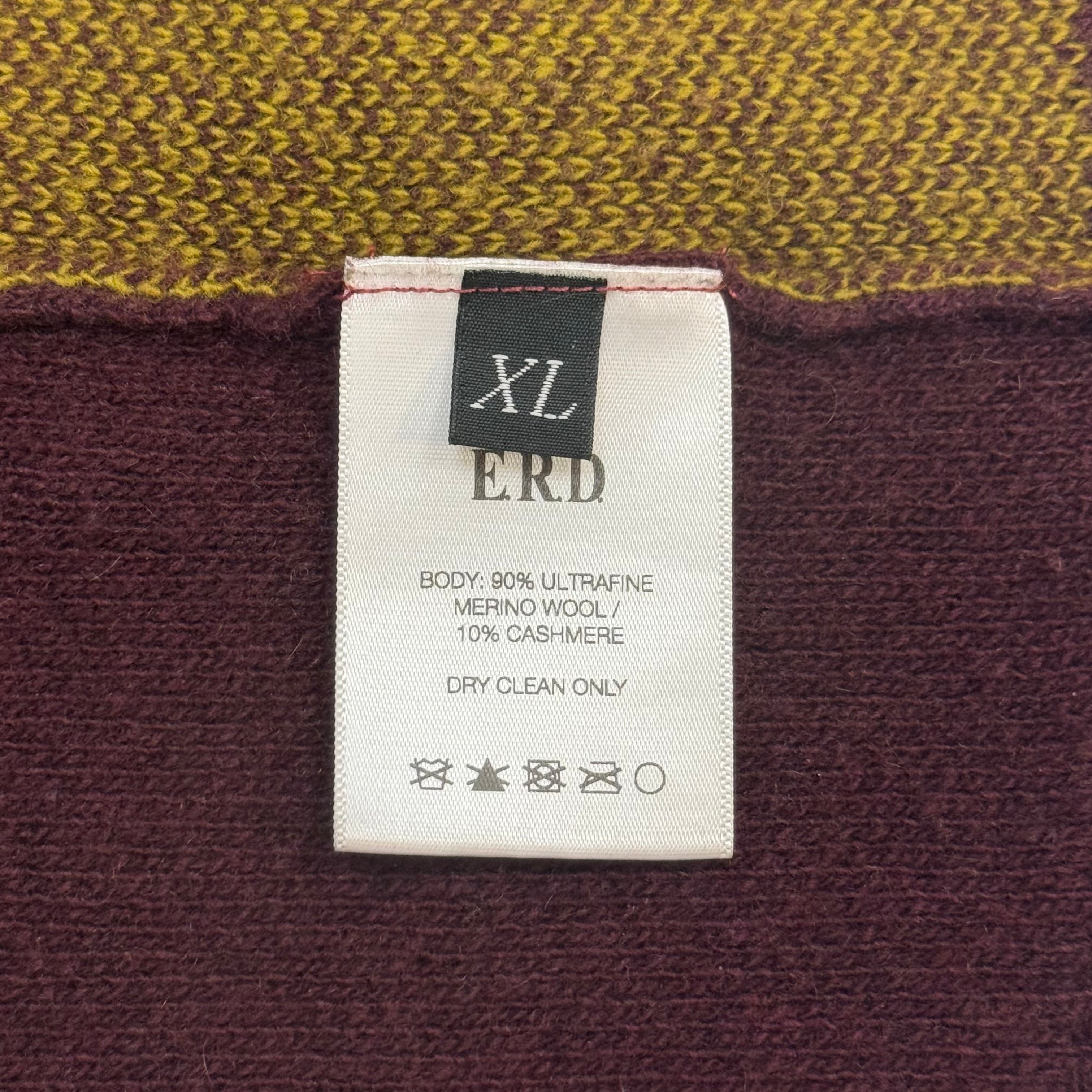 Intarsia Knit Wool-Cashmere Blend Sweater