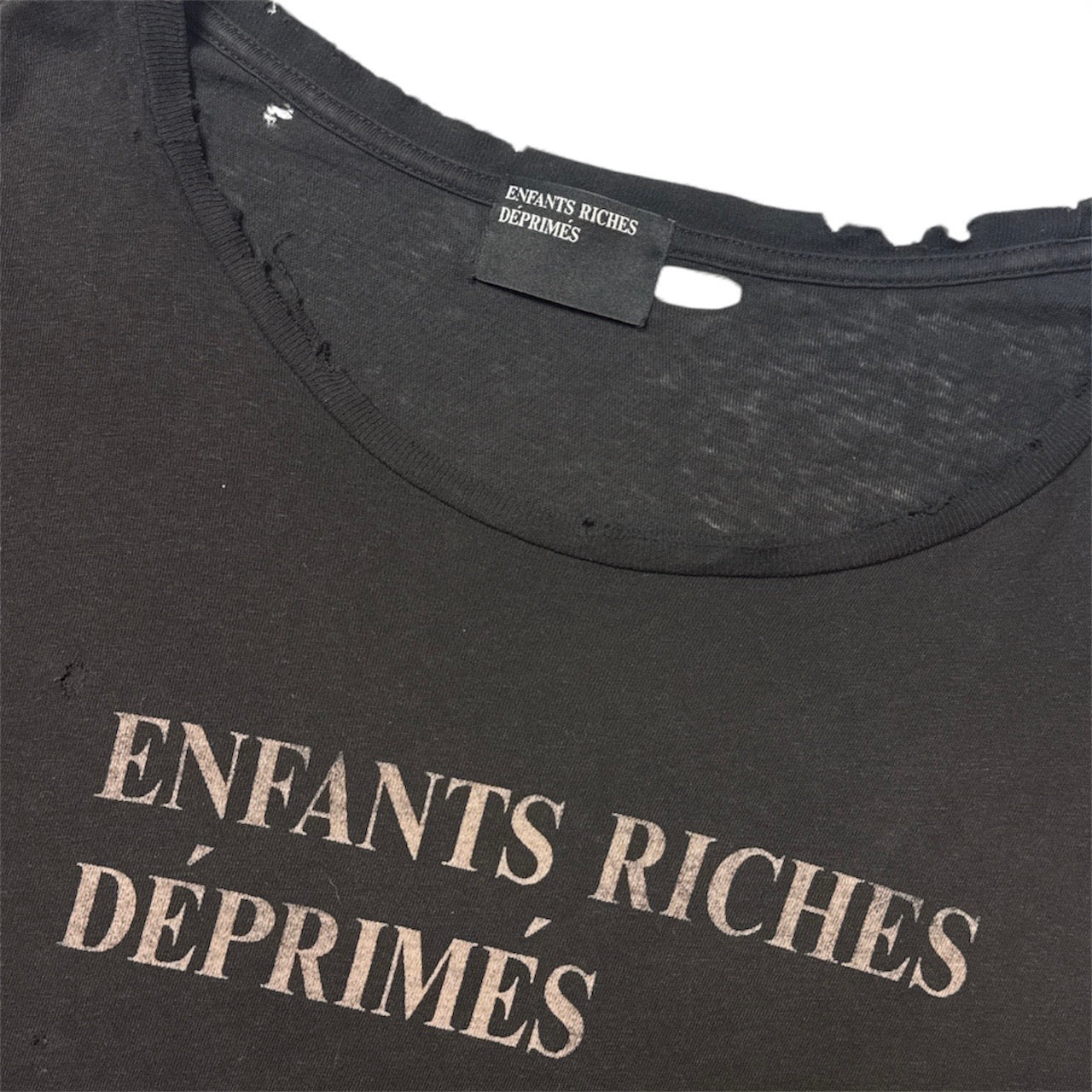 Distressed Logo Print T-Shirt