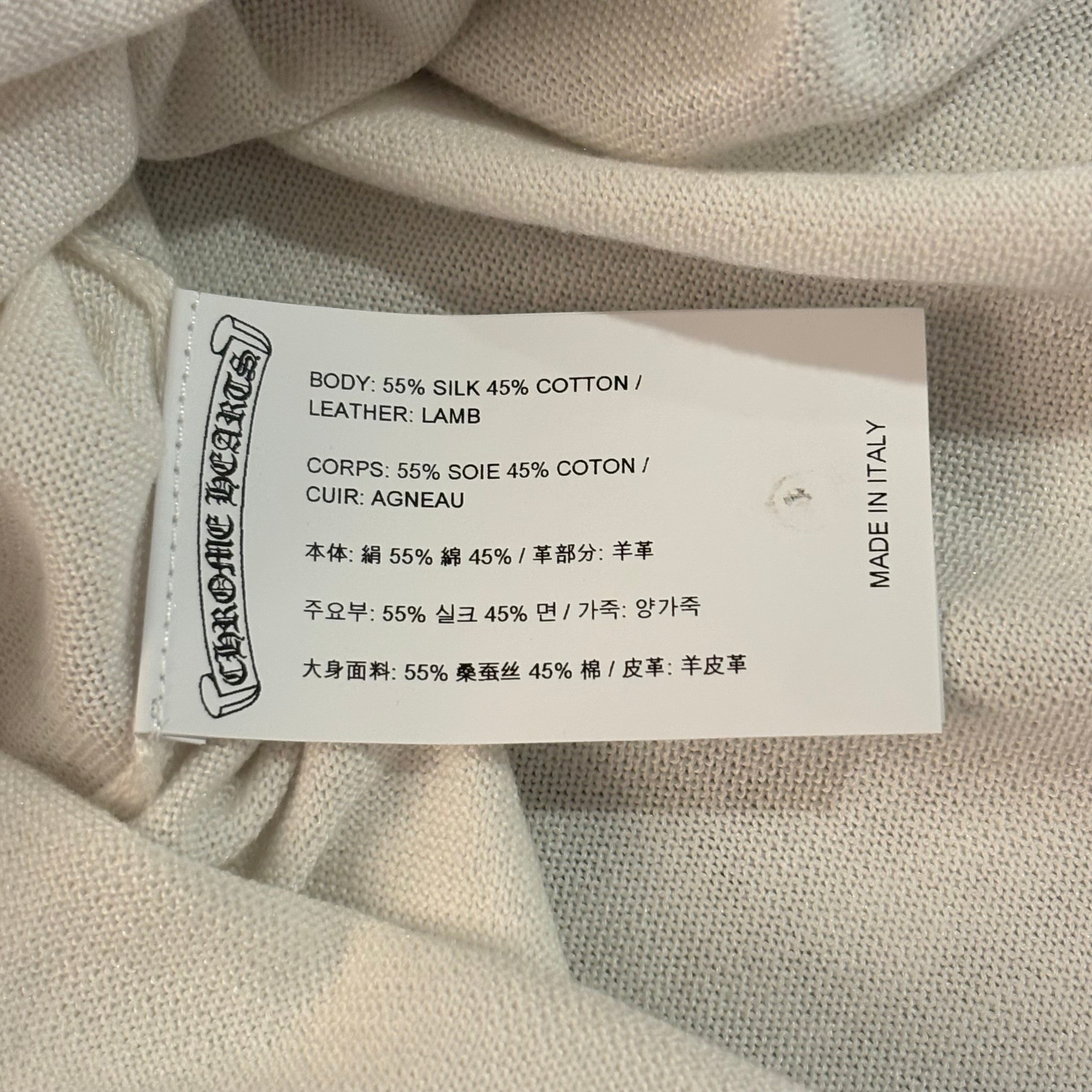 Silk Blend Cross Patch Long Sleeve Raglan T-Shirt
