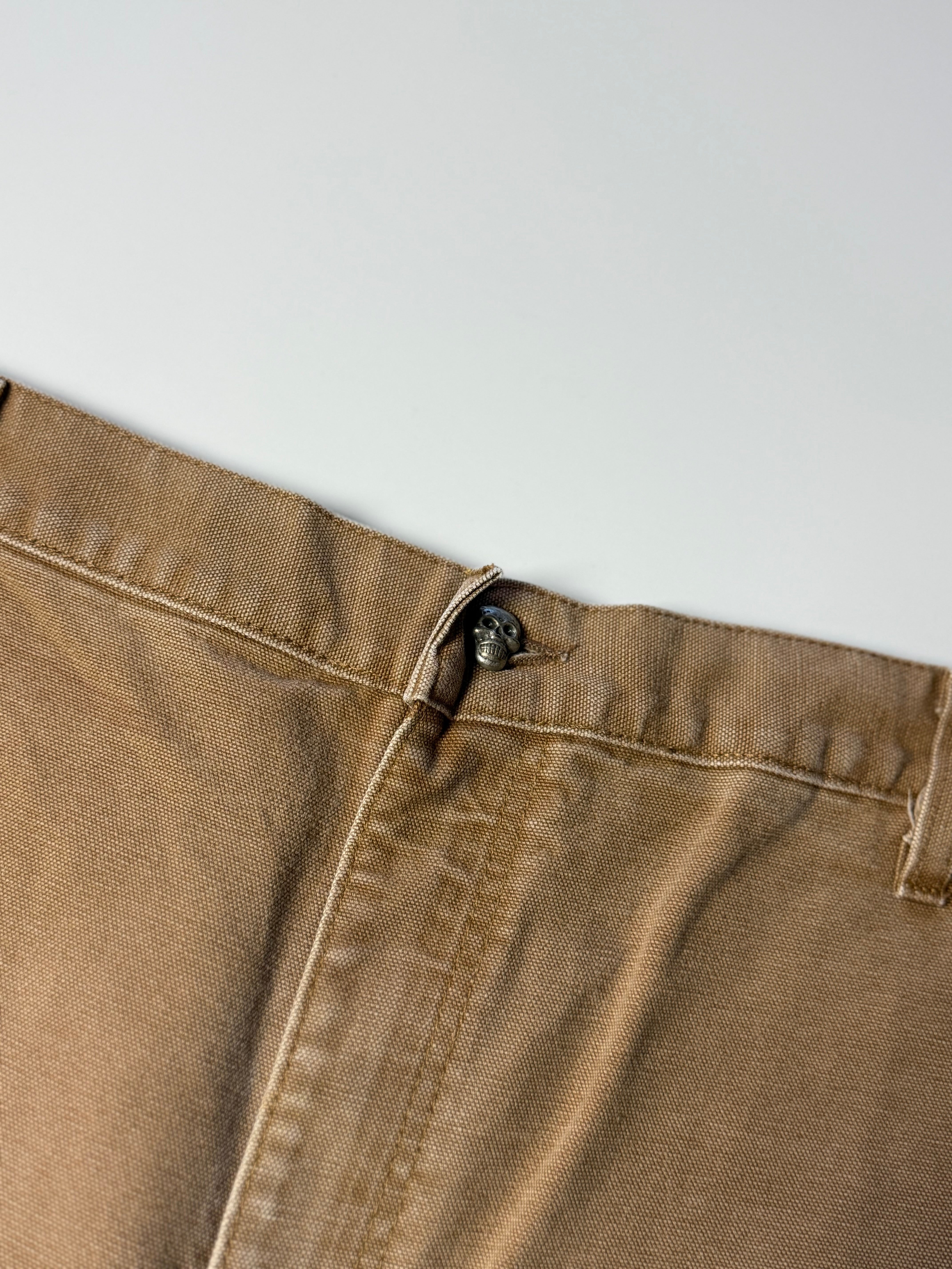 Distressed Work Shorts (Khaki)