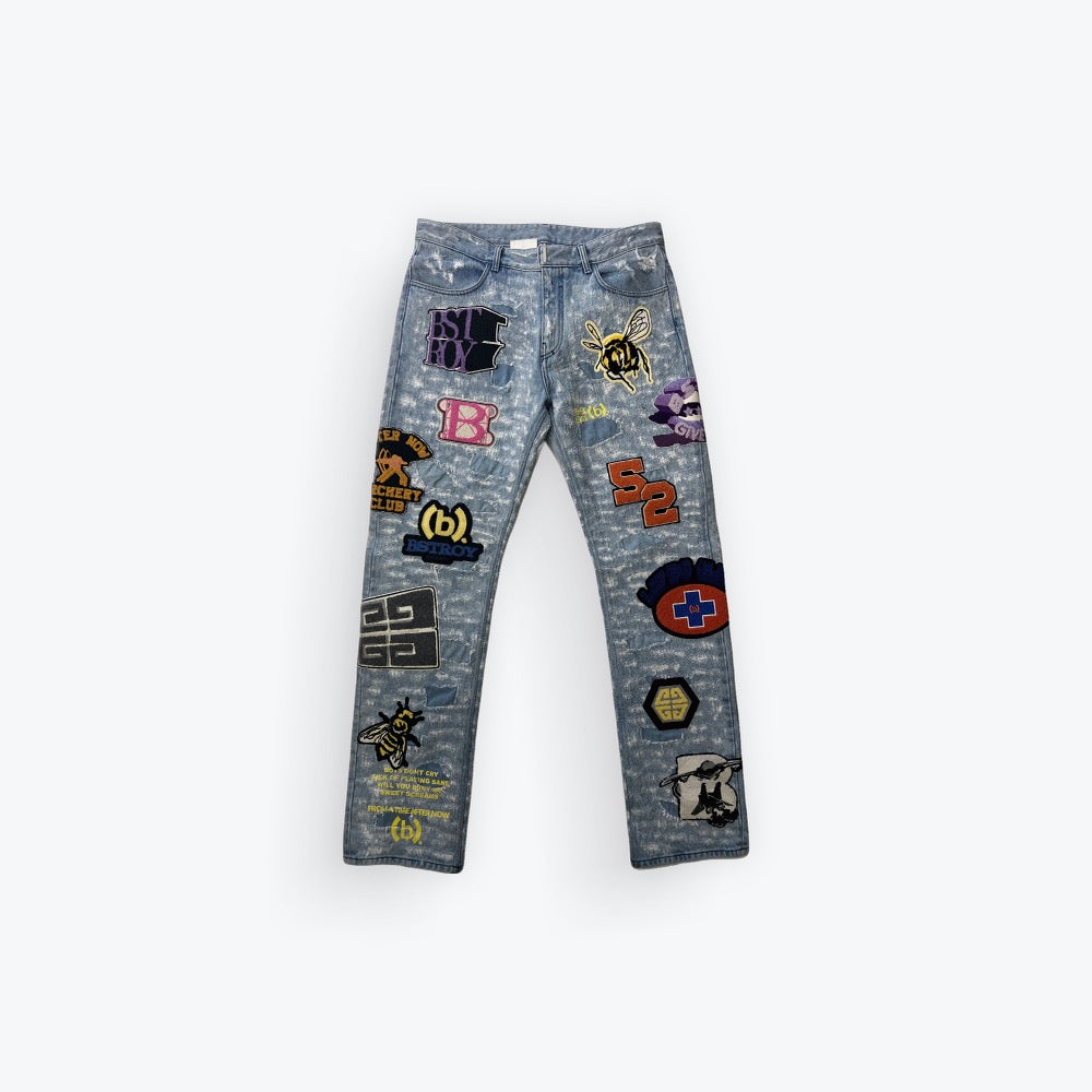 Bstroy Embroidered Patch Denim
