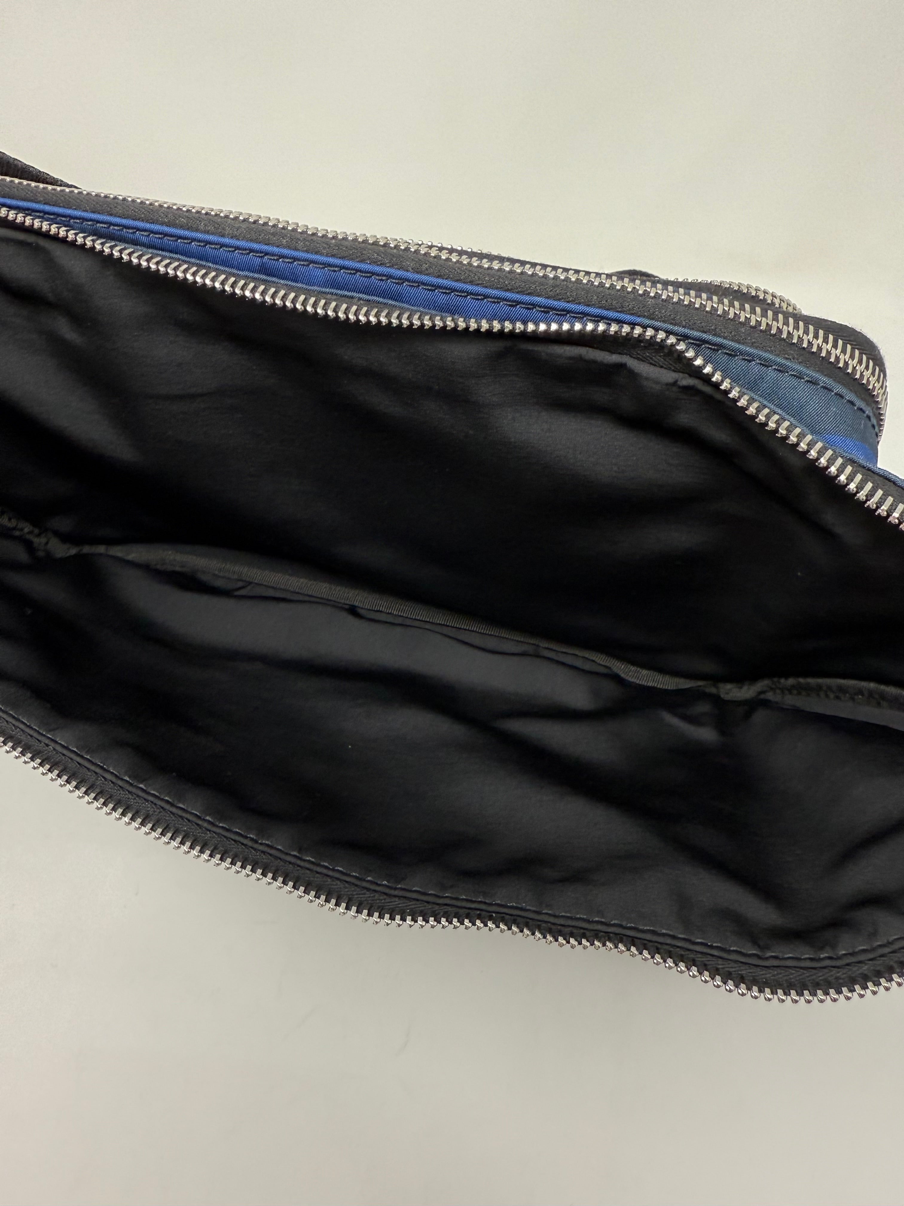 Navy “Camouflage” Zip Messenger Bag