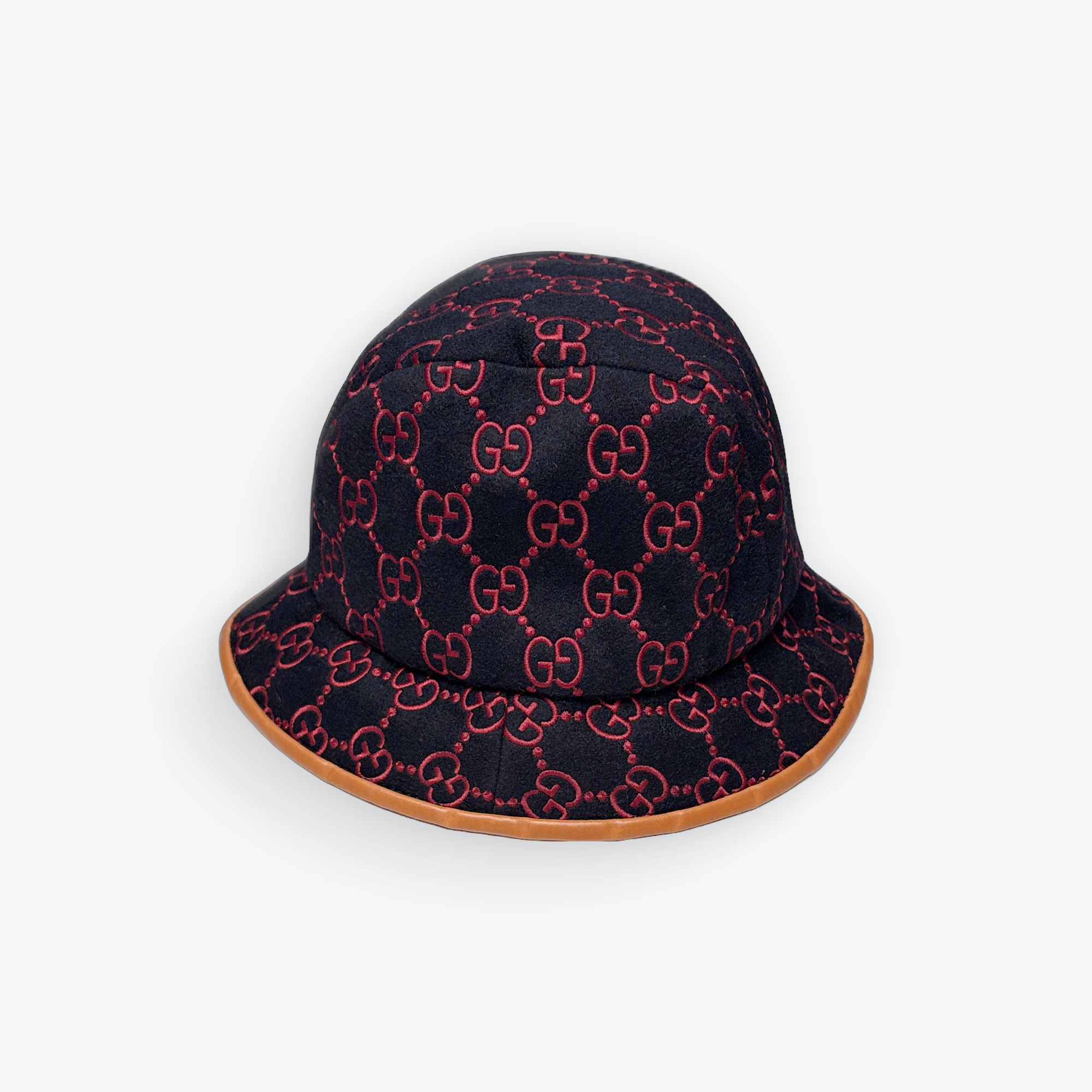 GG Embroidered Wool Bucket Hat