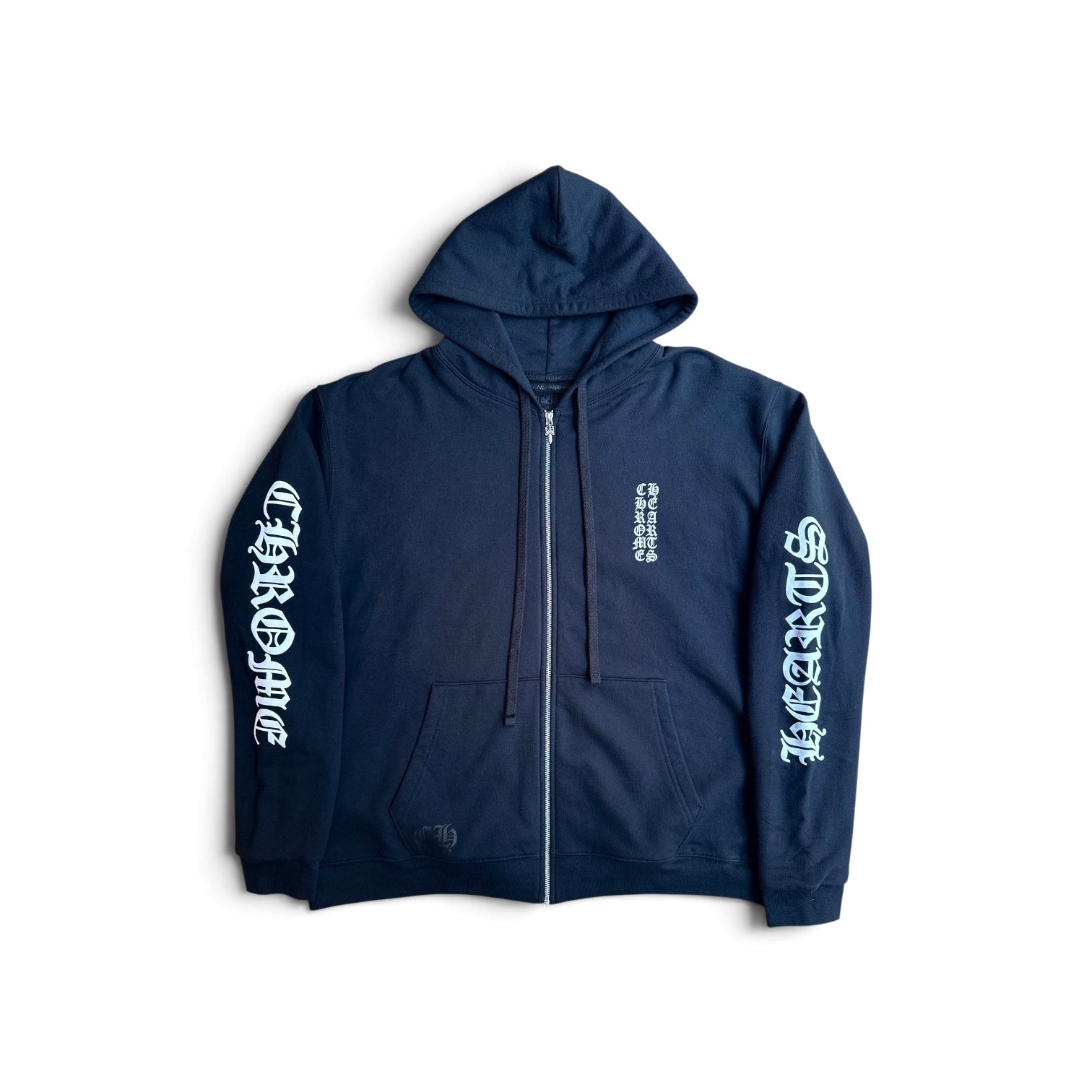 Vertical Logo Thermal Zip Up Hoodie