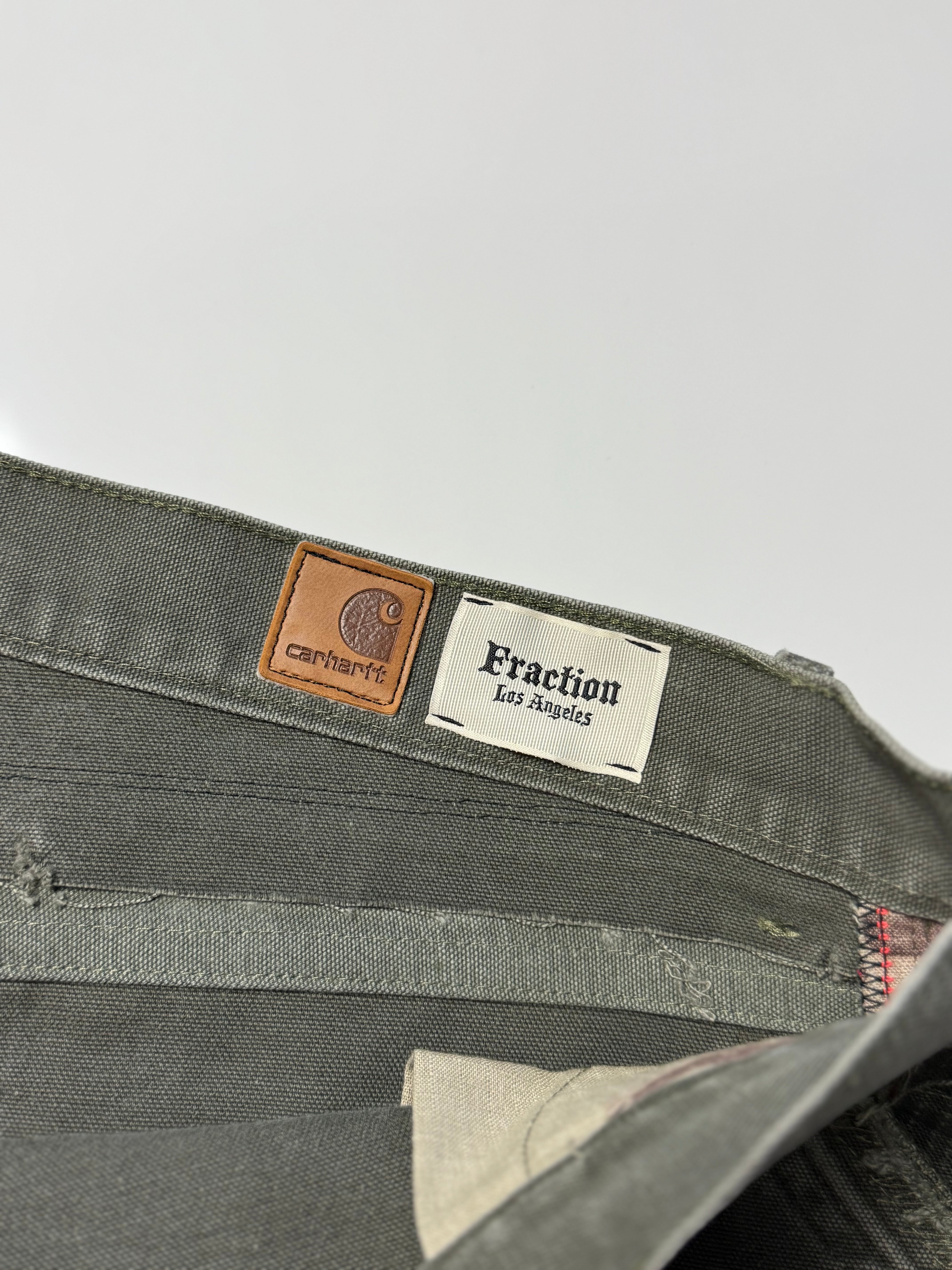 Distressed Work Shorts (Olive)
