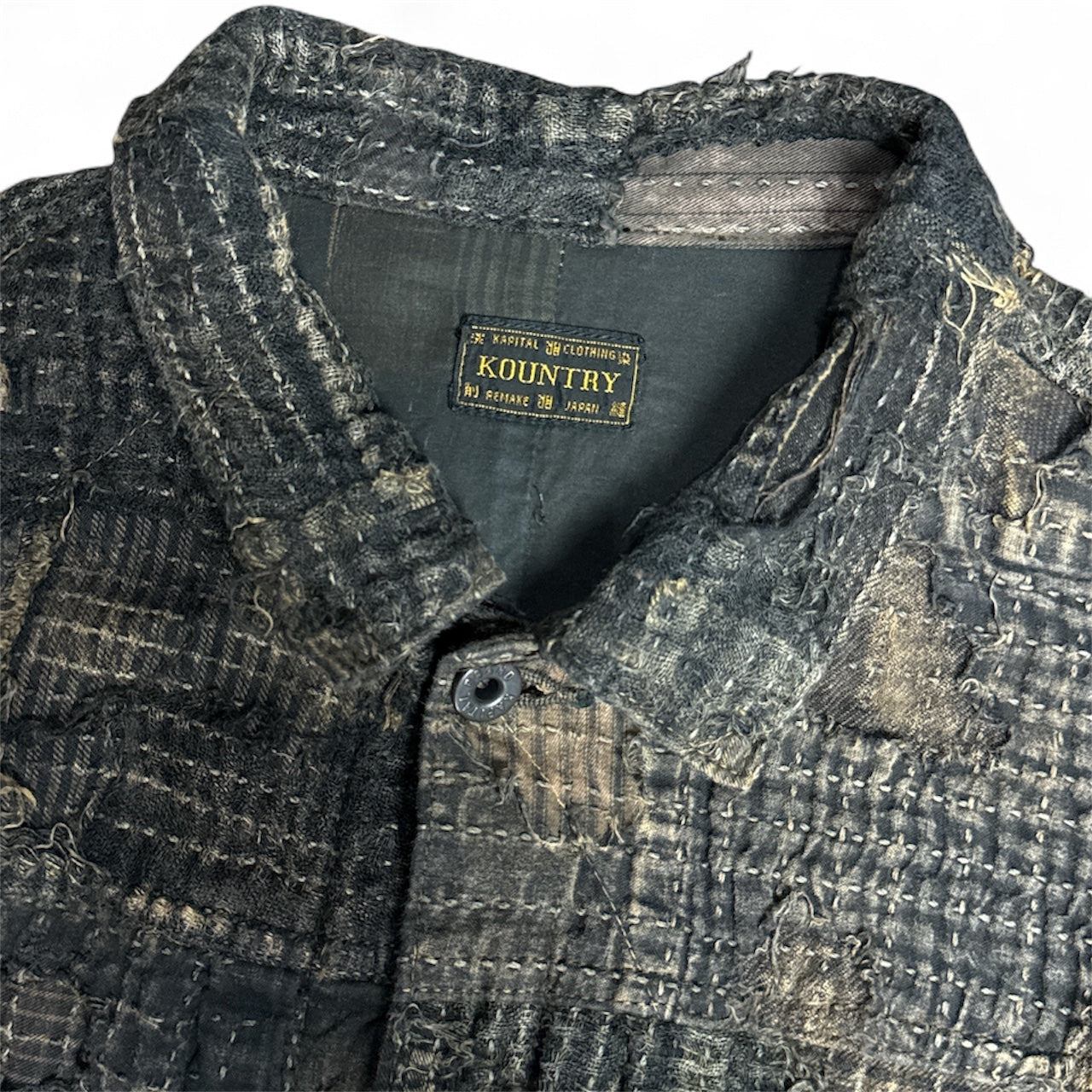 Boro Distressed Cotton & Linen Blend Jacket