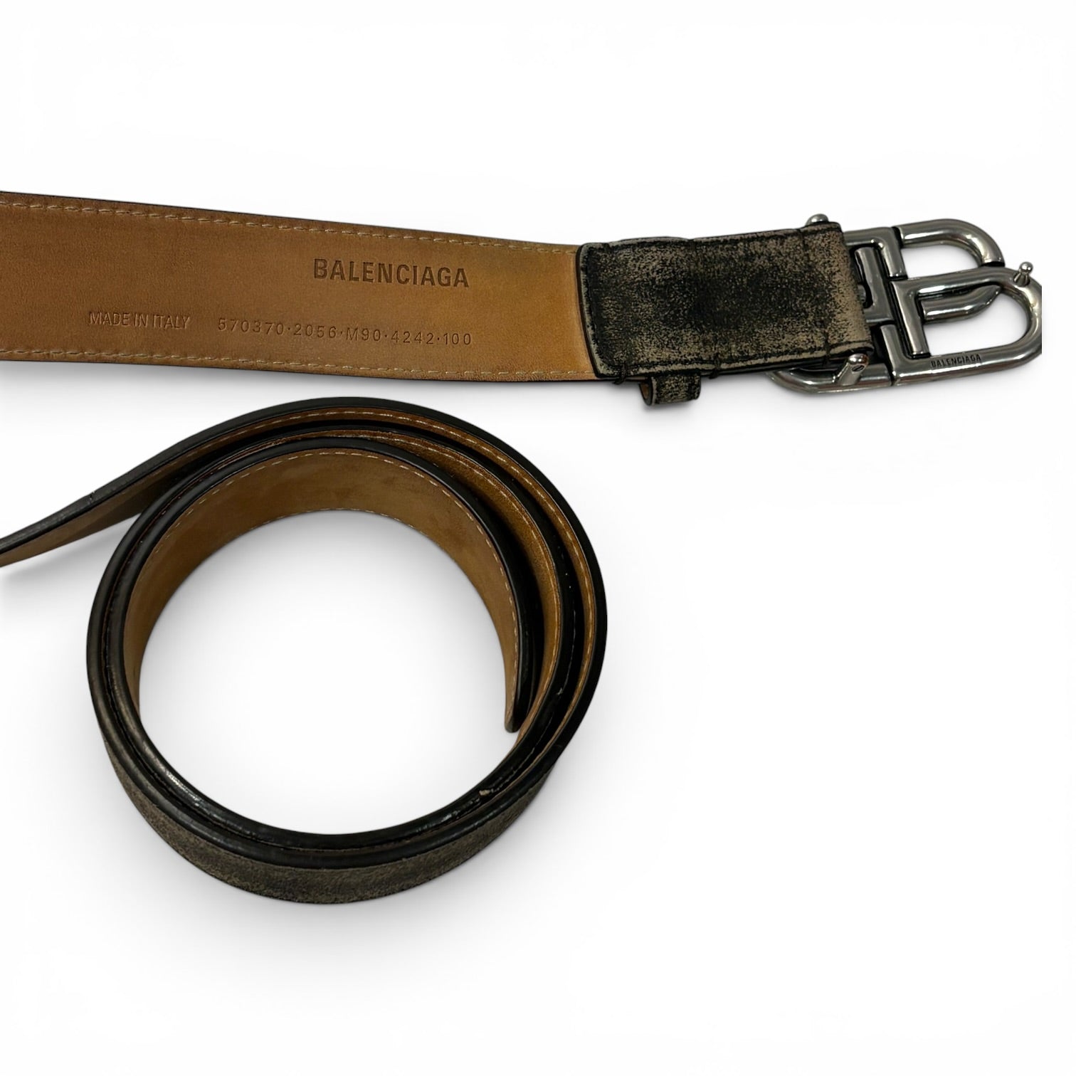 BB Logo Suede Belt