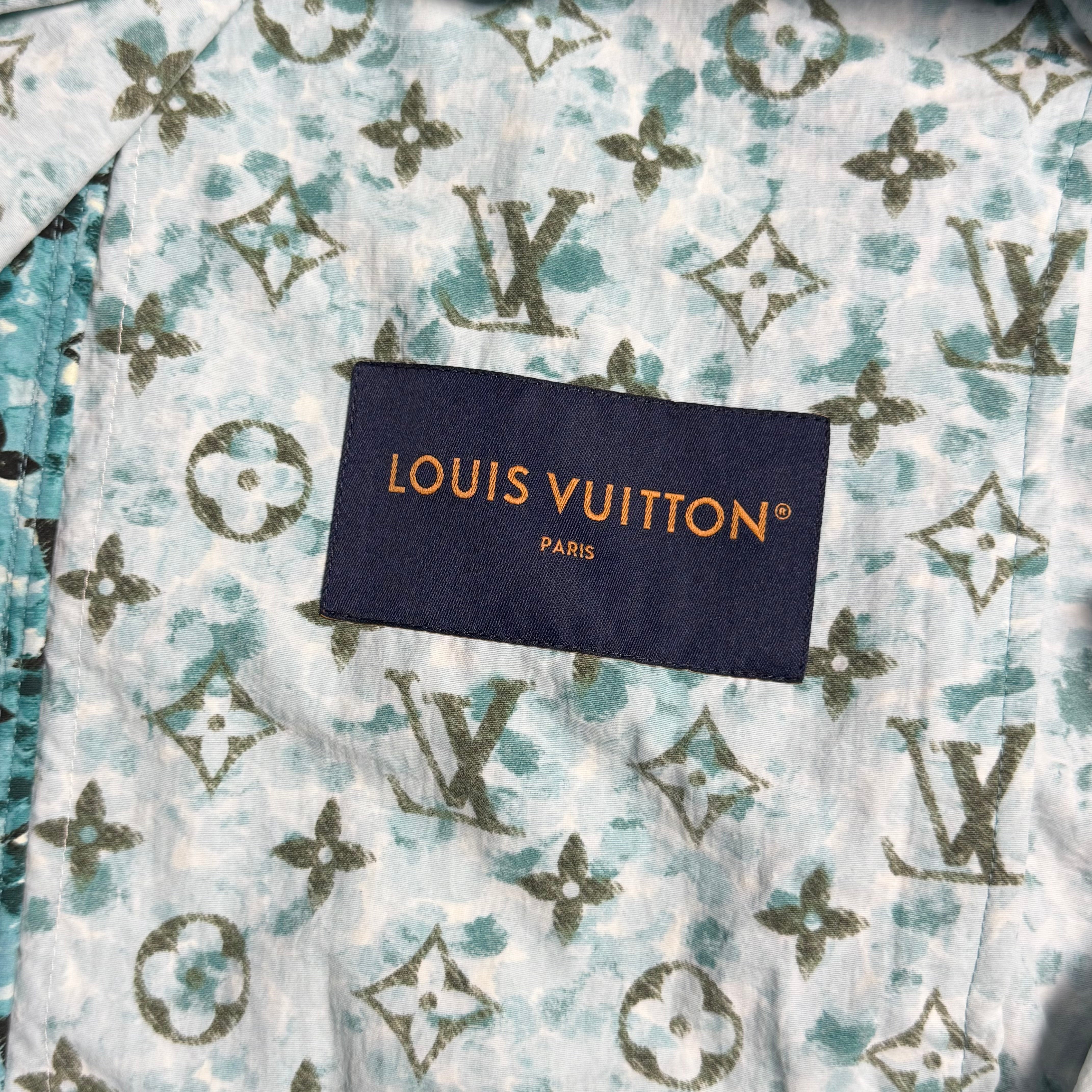 Blue Pointilism Monogram Windbreaker