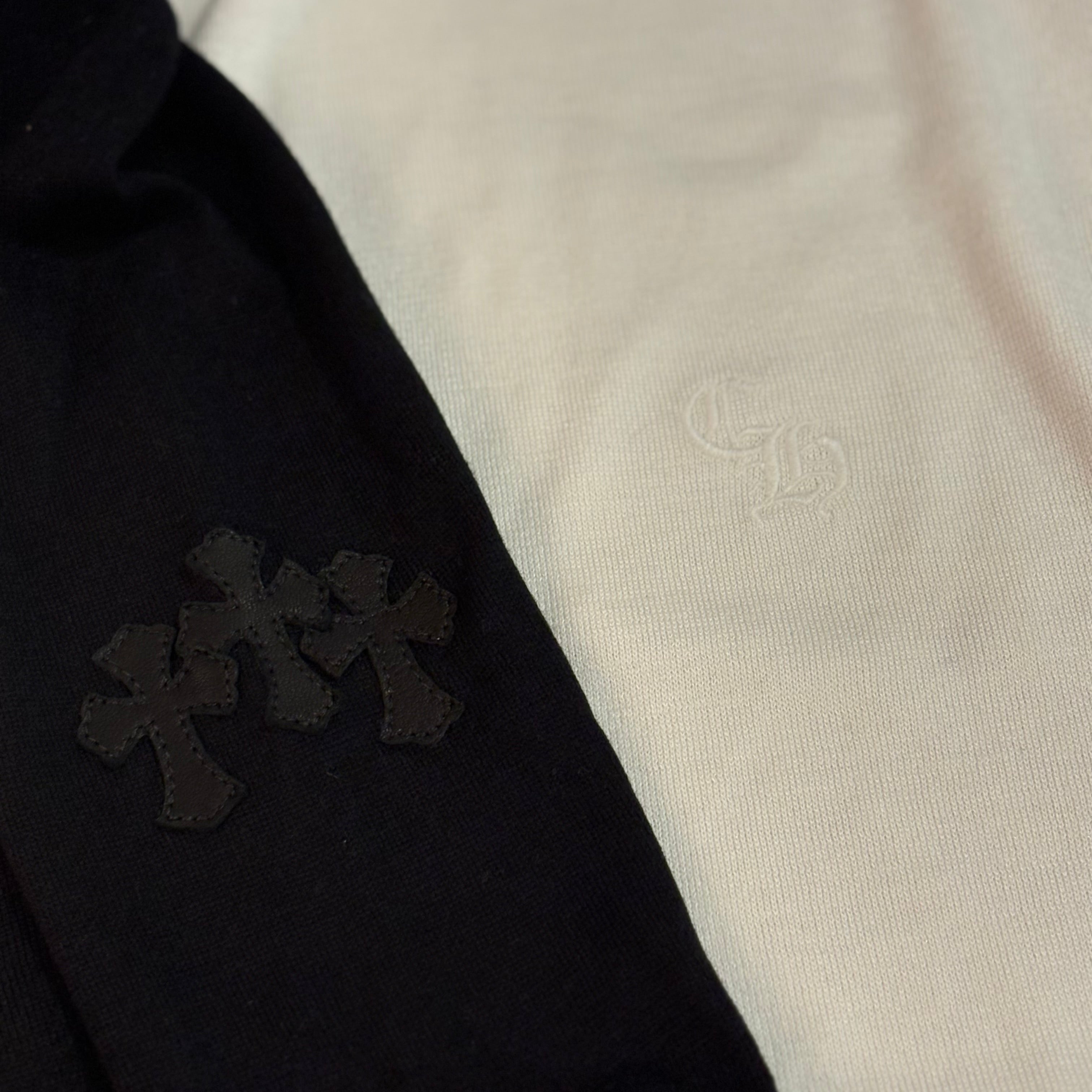 Silk Blend Cross Patch Long Sleeve Raglan T-Shirt