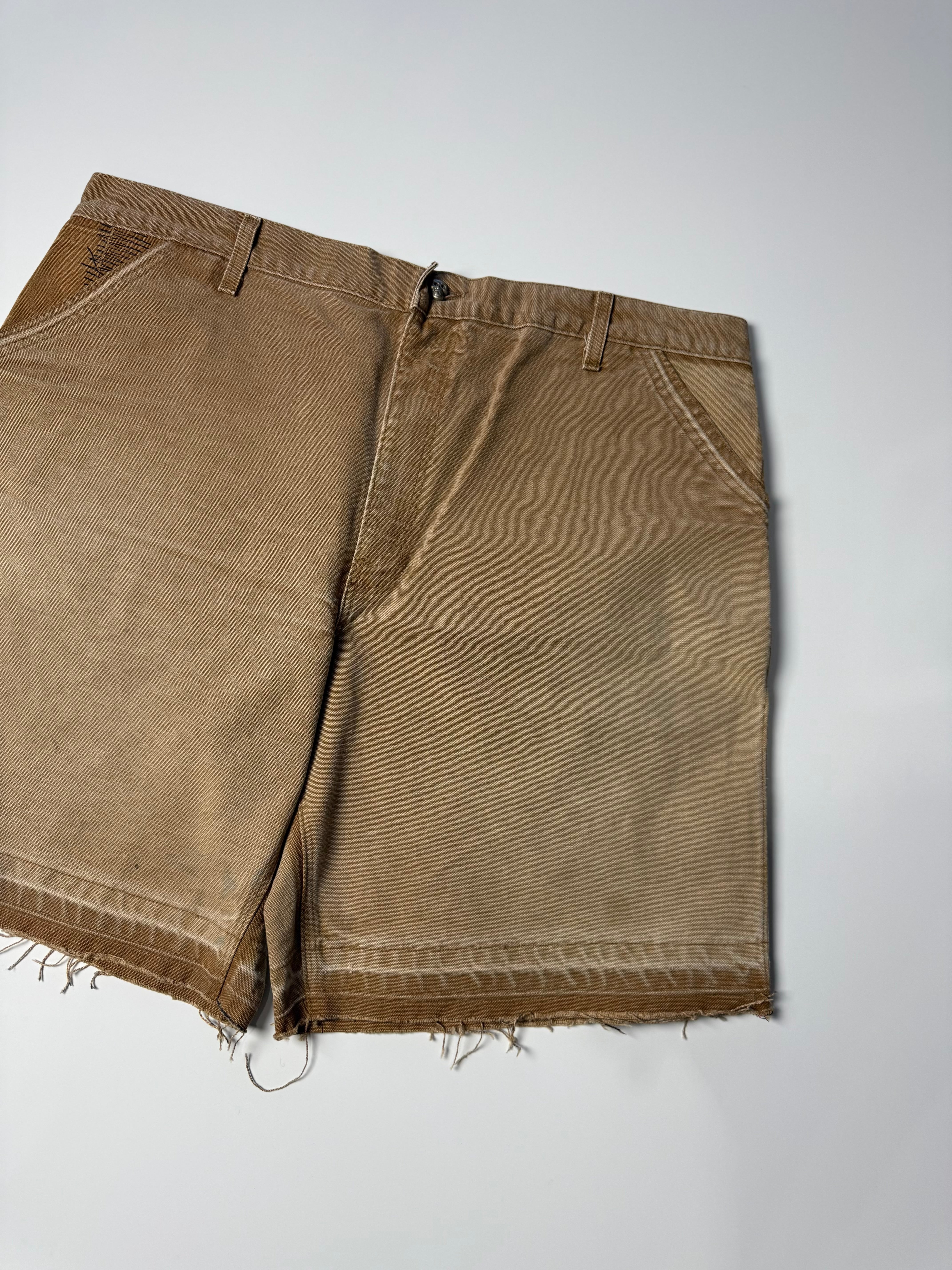 Distressed Work Shorts (Khaki)