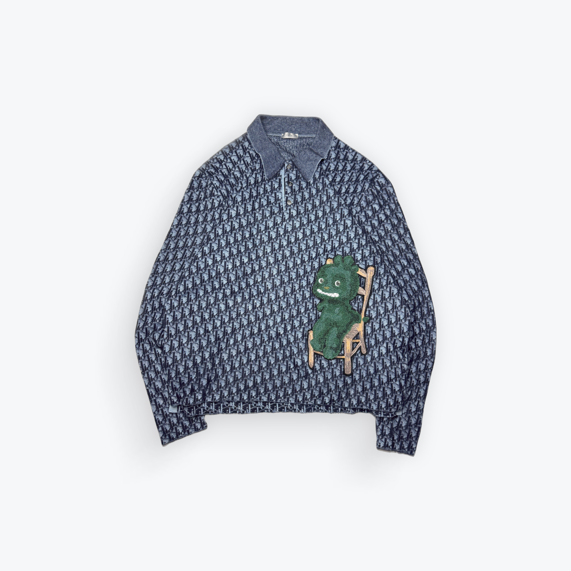 Otani Jacquard Long Sleeve Polo Shirt