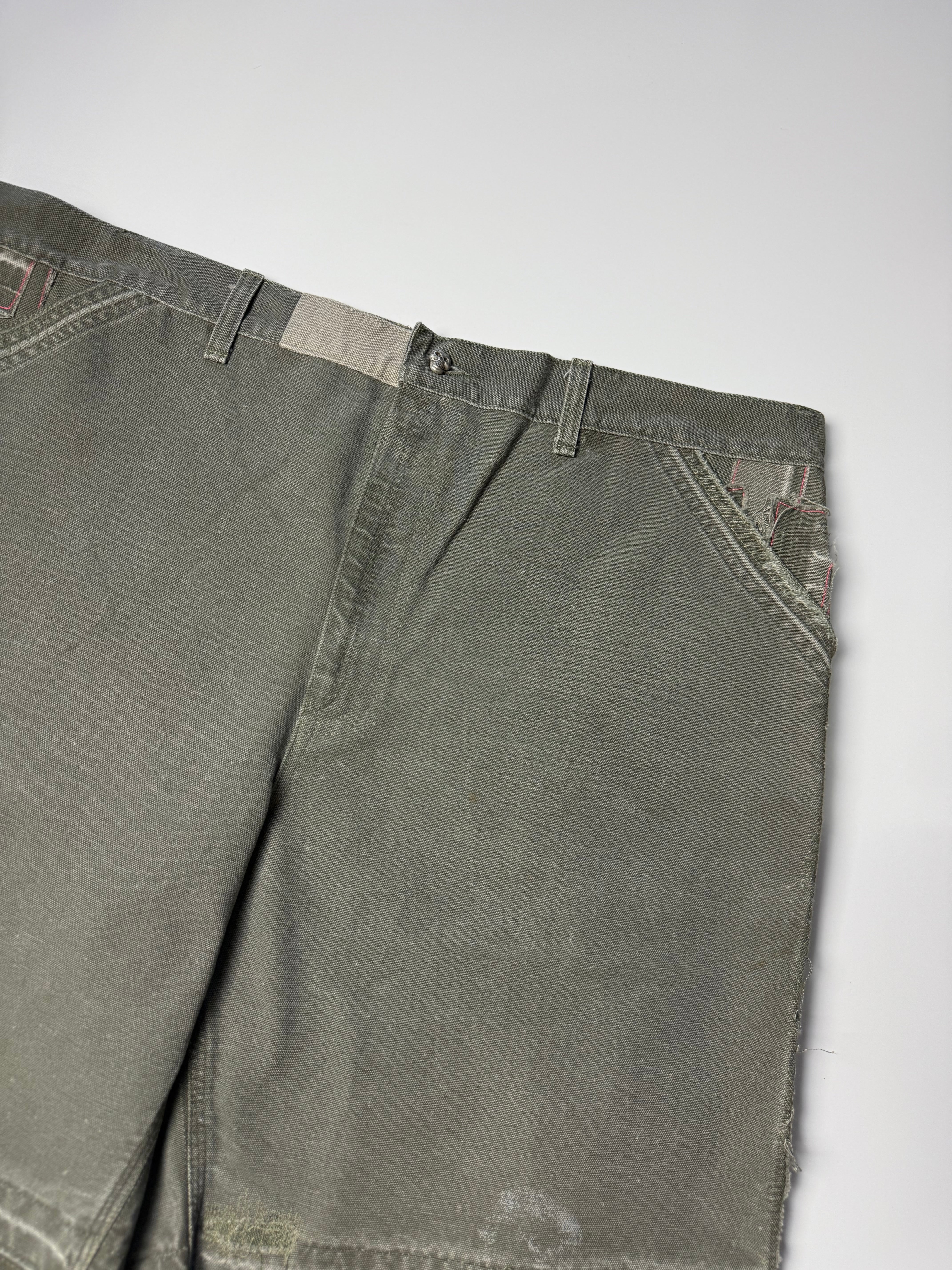 Distressed Work Shorts (Olive)