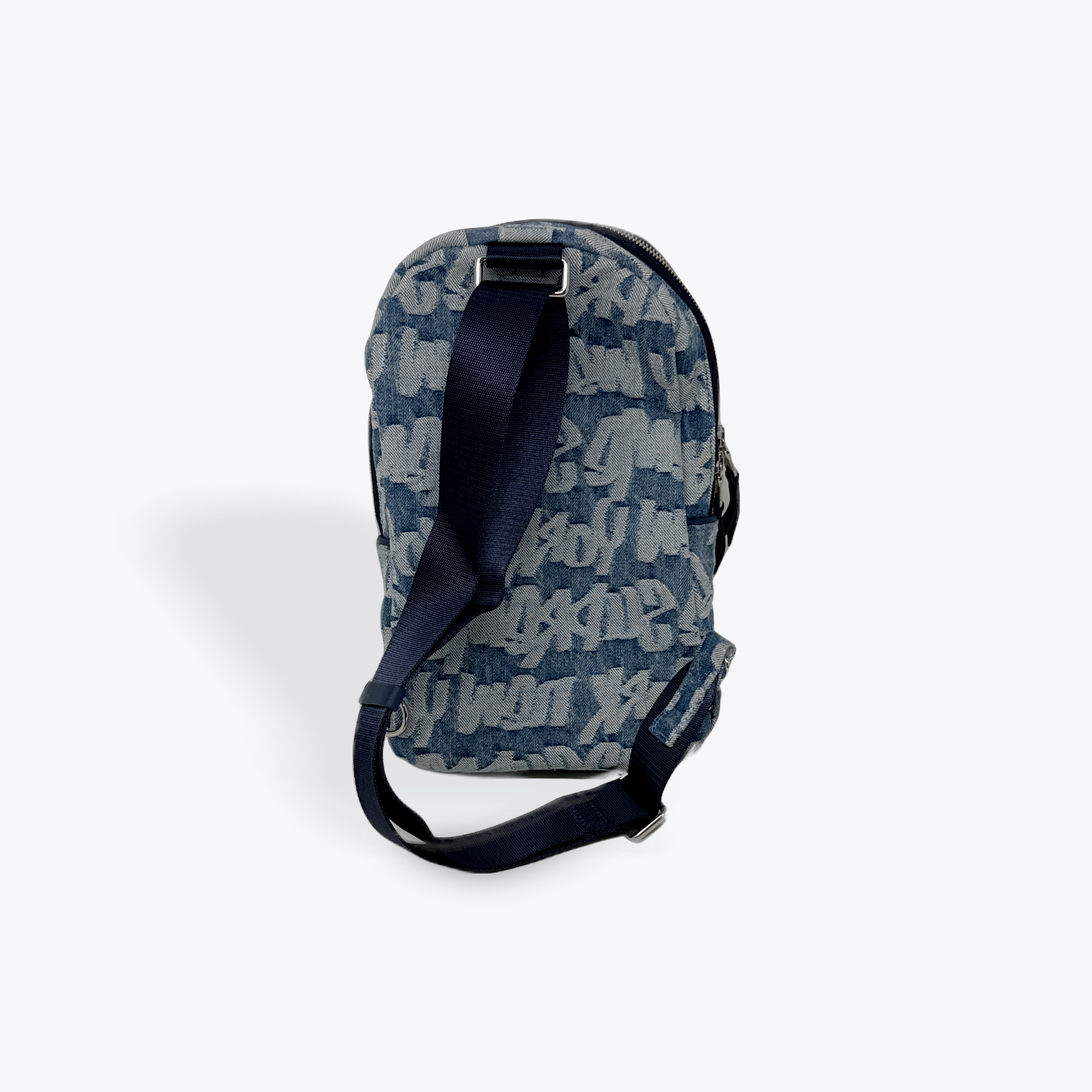 Fat Tip Jacquard Denim Sling Bag