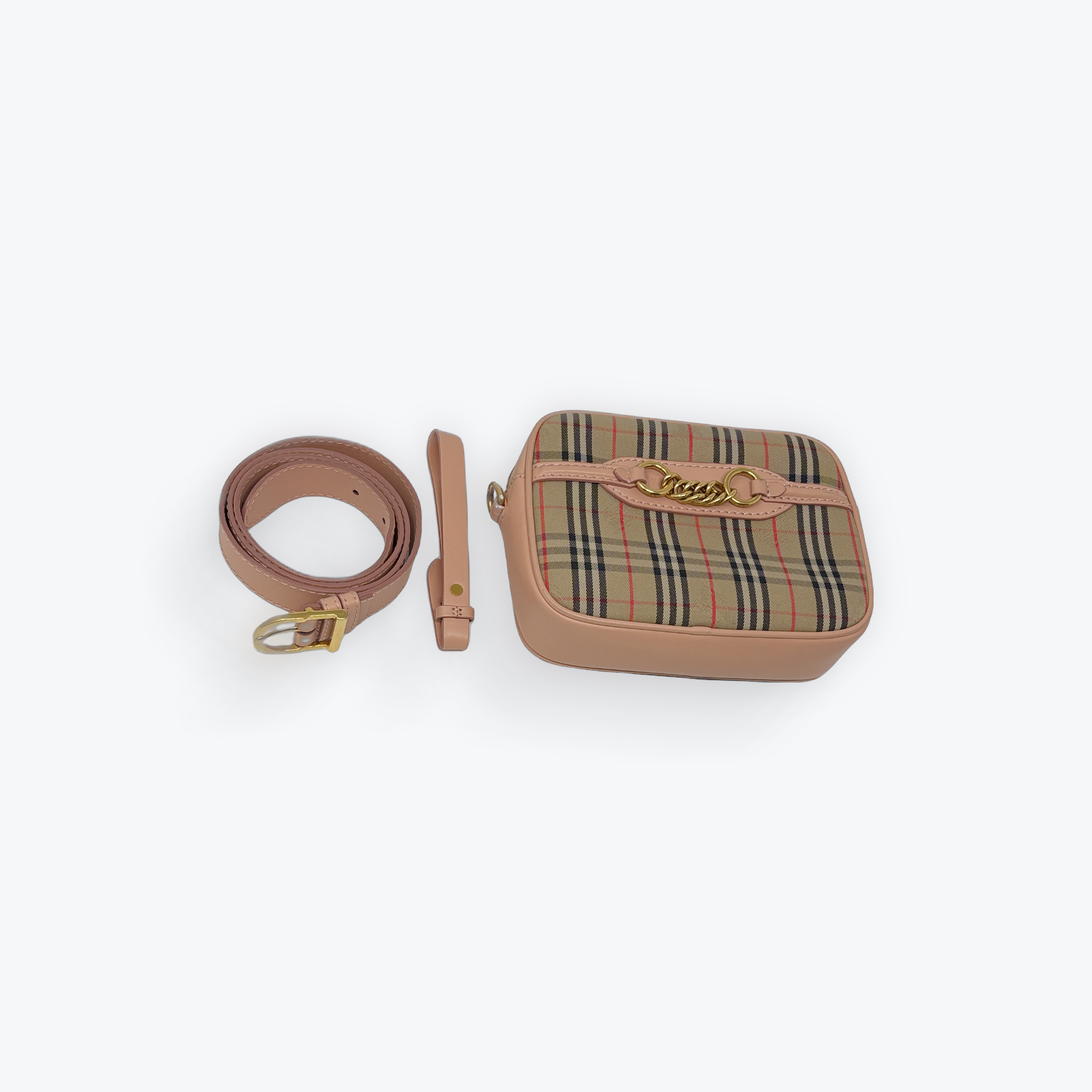 Peach Link Belt Bag