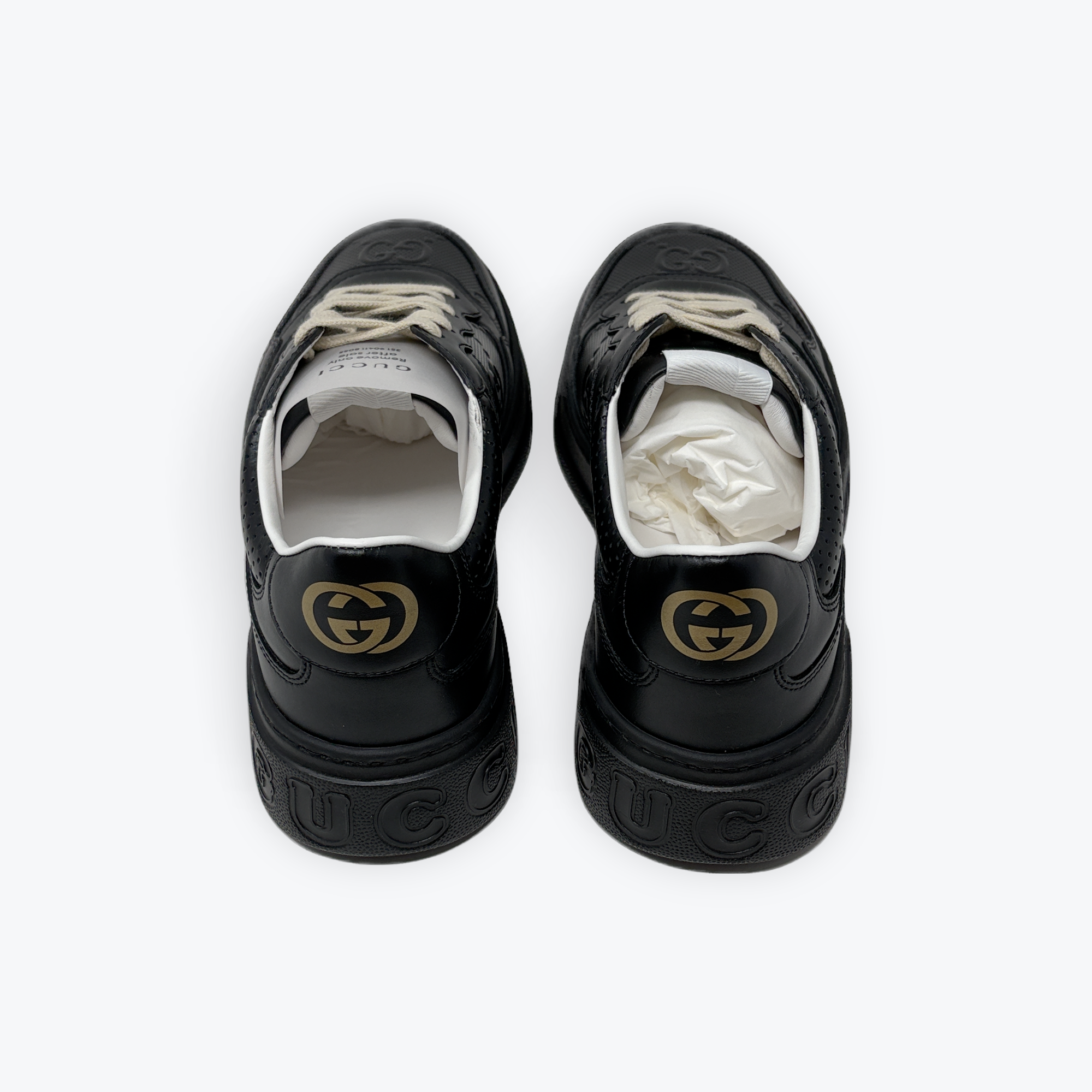 GG Embossed Leather Trainers