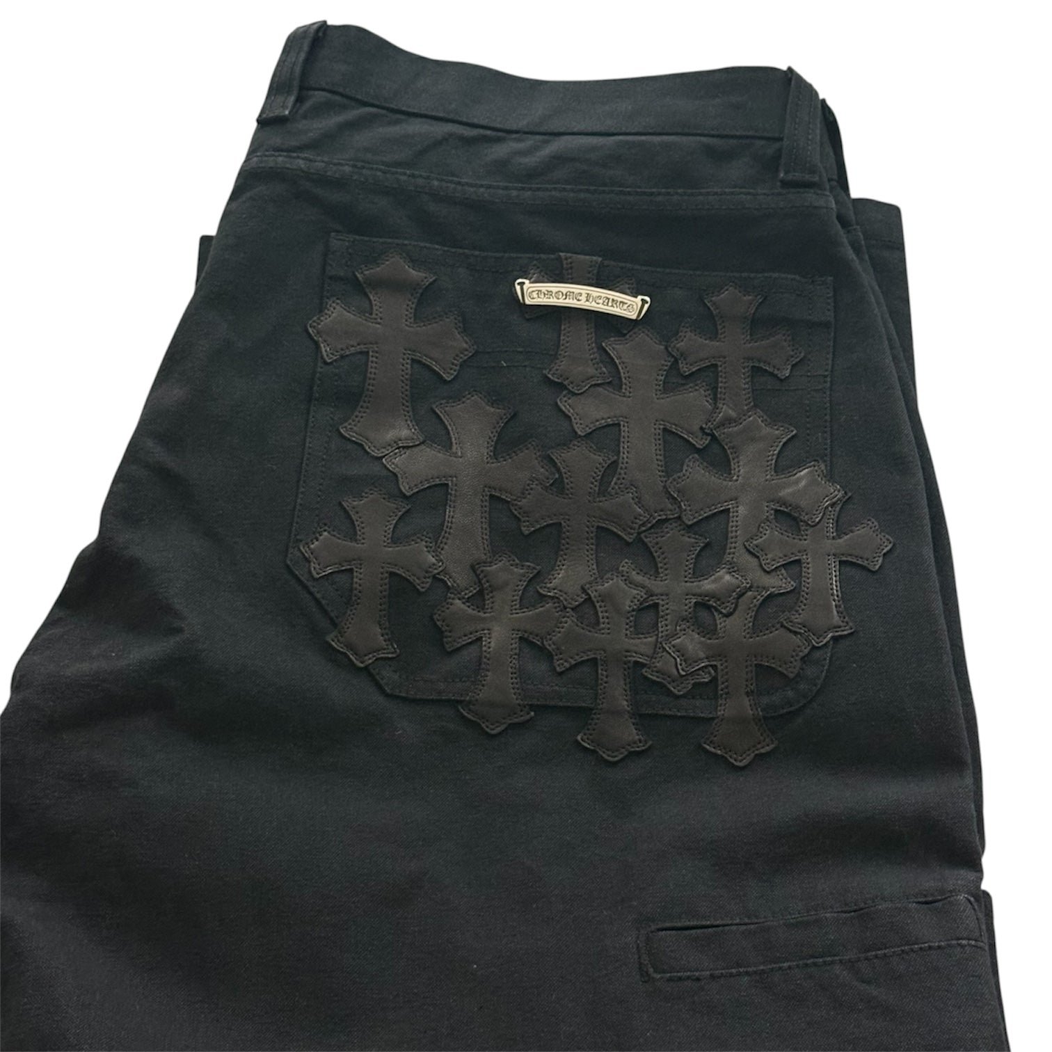 Cross Patch Hidden Knee Work Pants