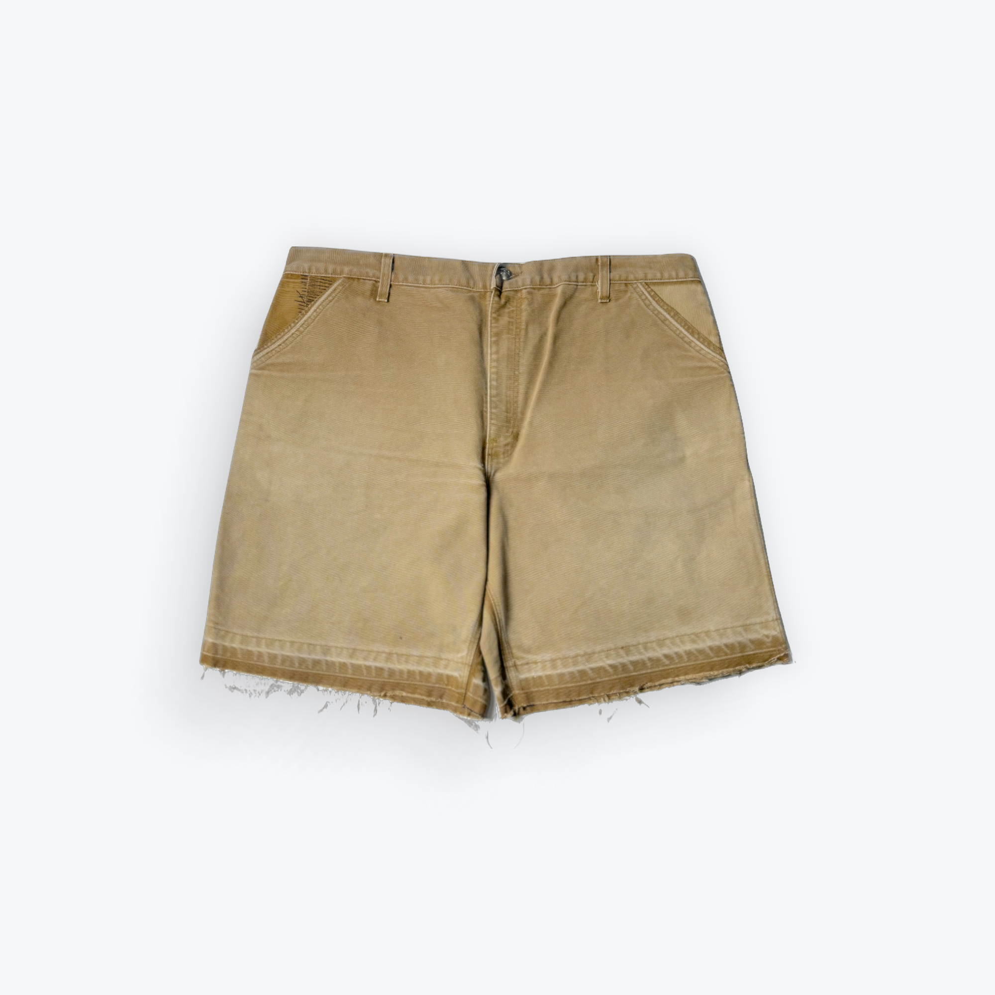 Distressed Work Shorts (Khaki)