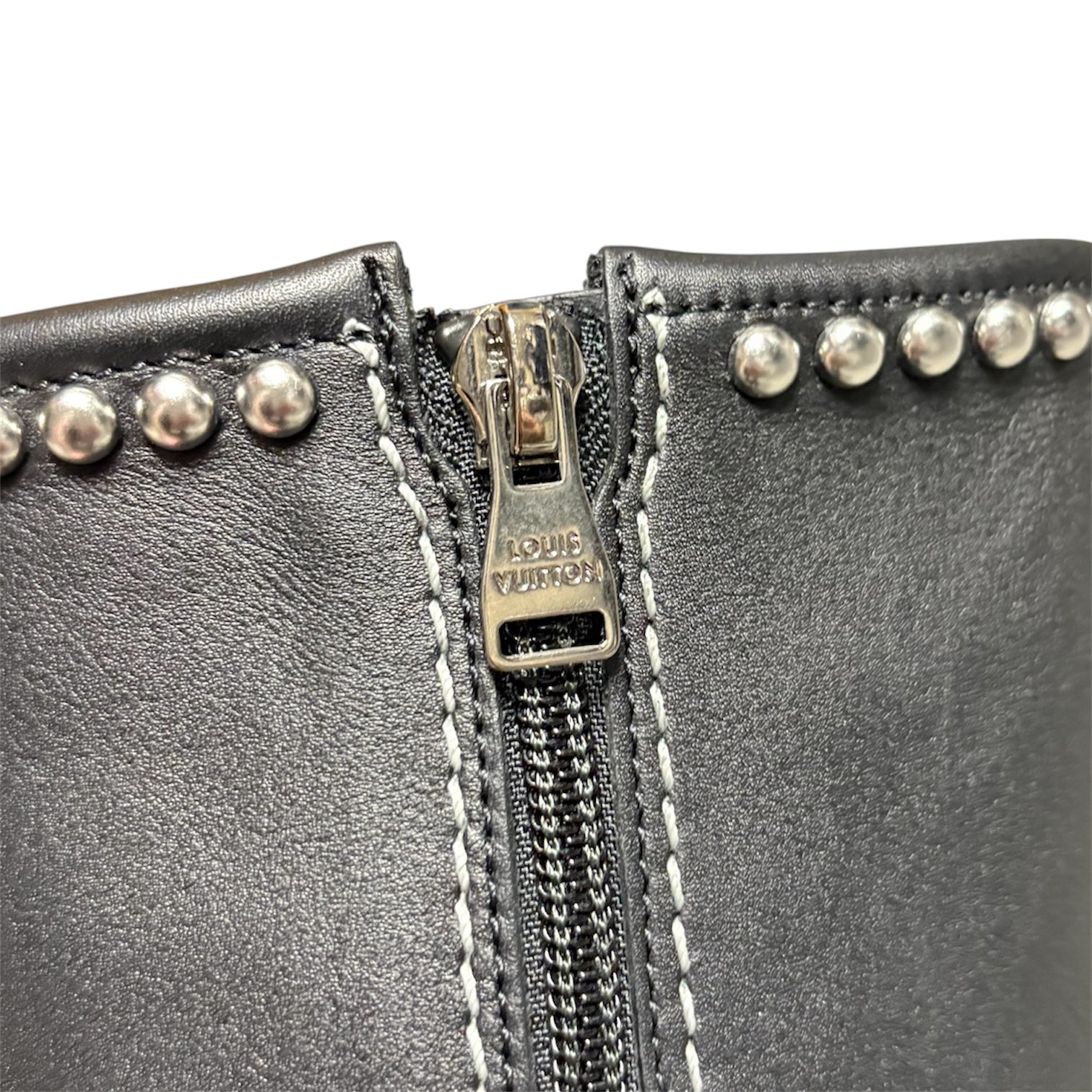 Studded Calfskin Engineer Boot
