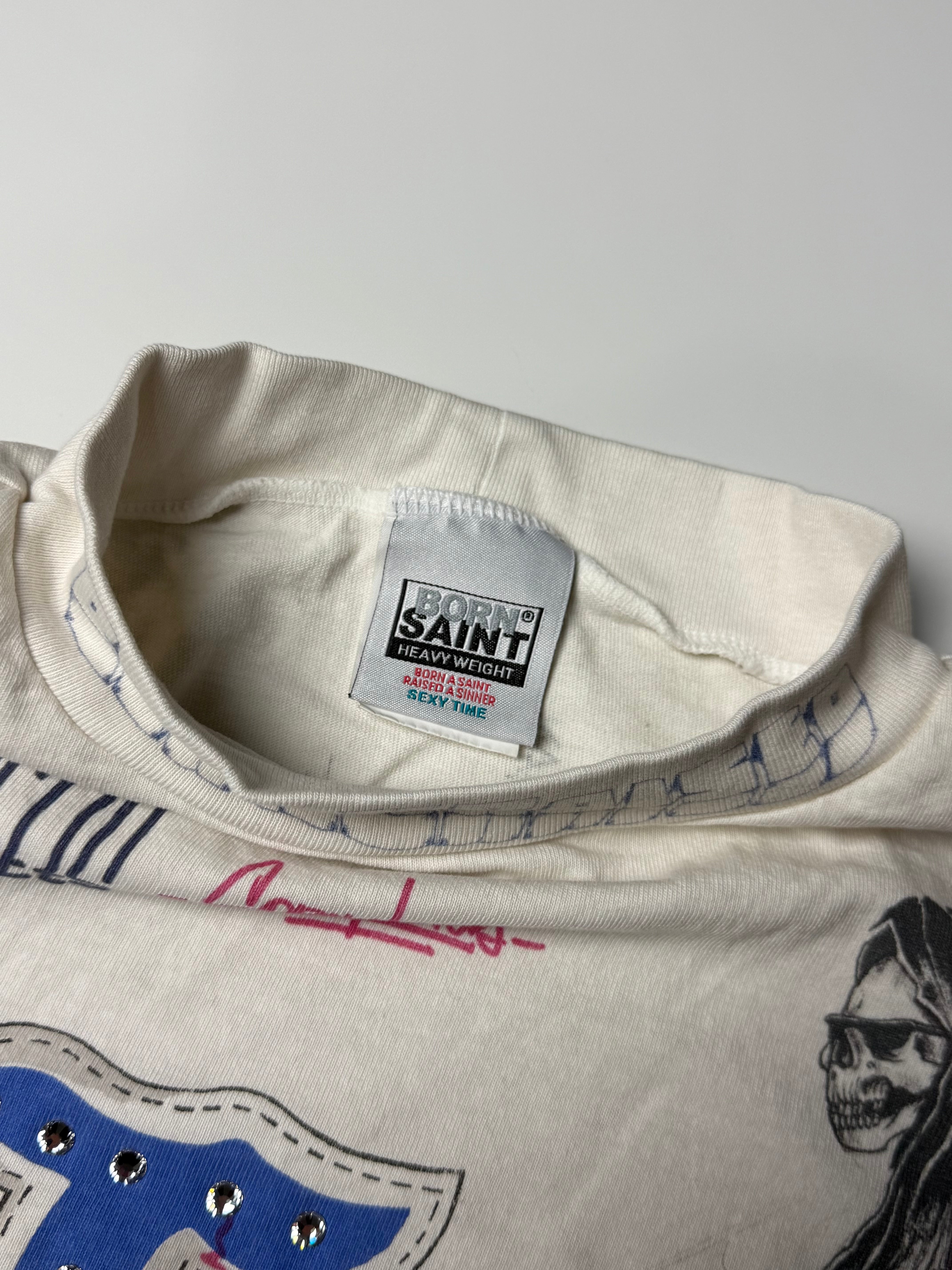 Born Raised Graffiti Long Sleeve Mock Neck T-Shirt