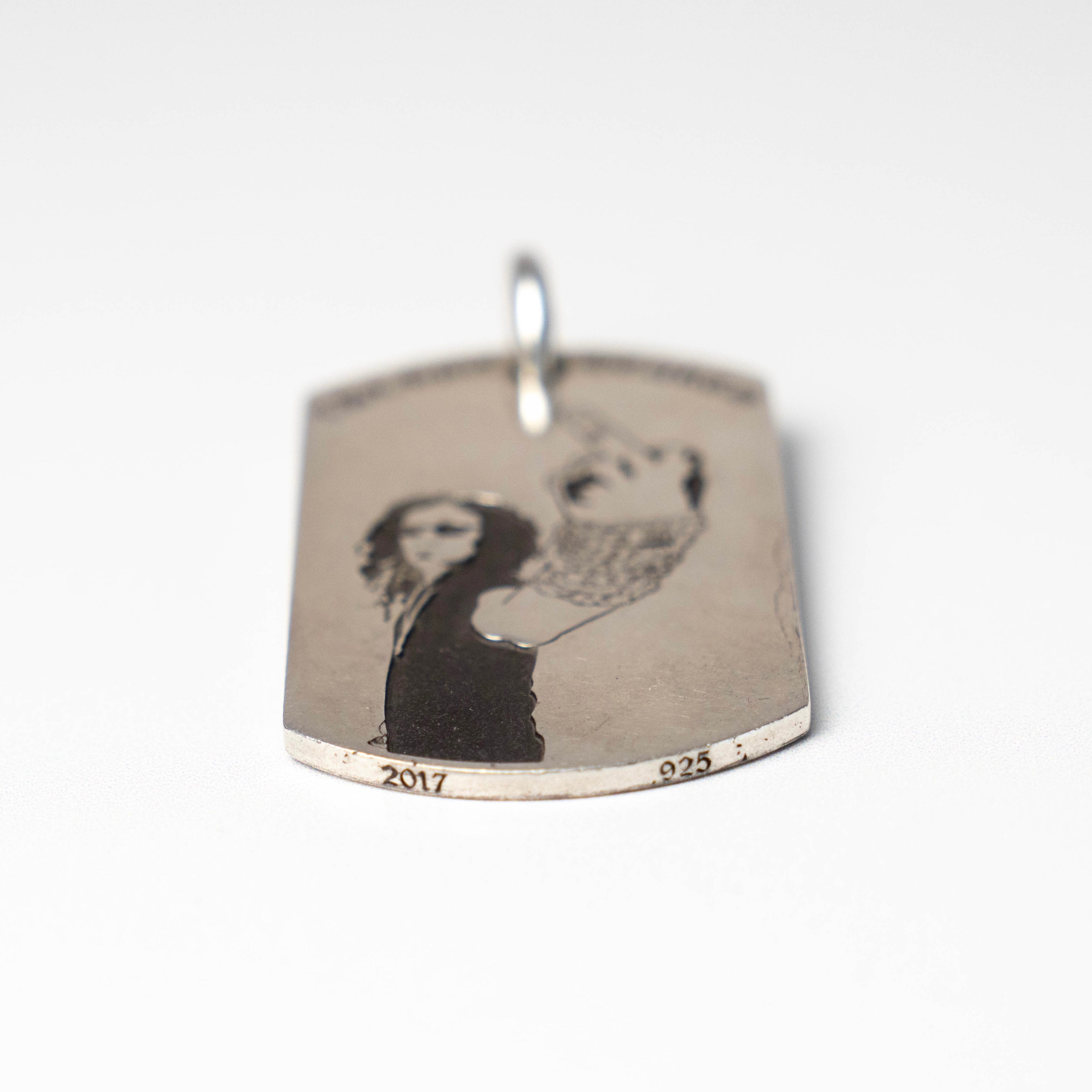 RS American Flag Dog Tag Pendant