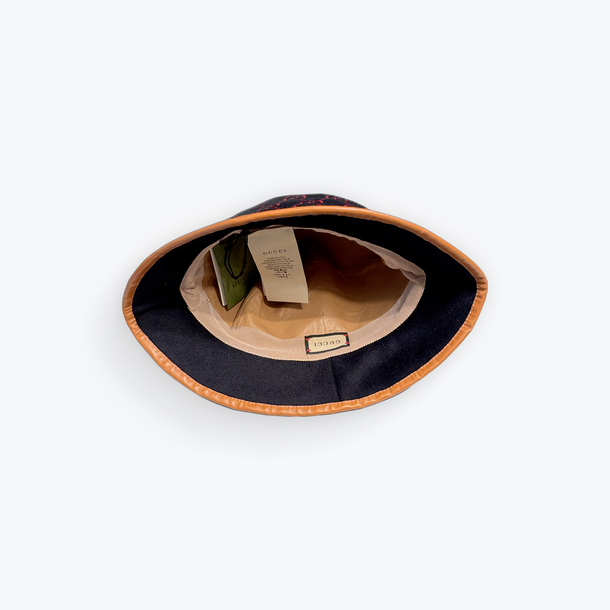 GG Embroidered Wool Bucket Hat
