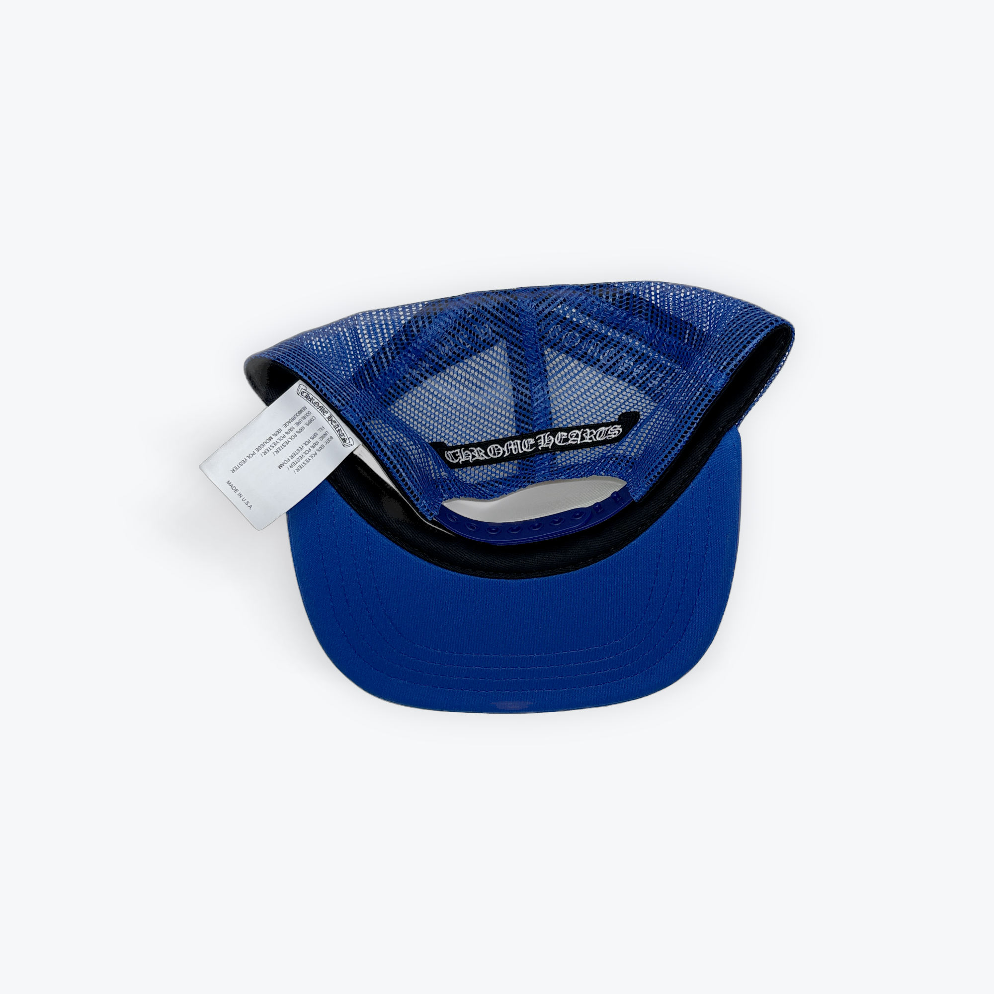 Blue/Red Eyechart Logo Trucker Hat