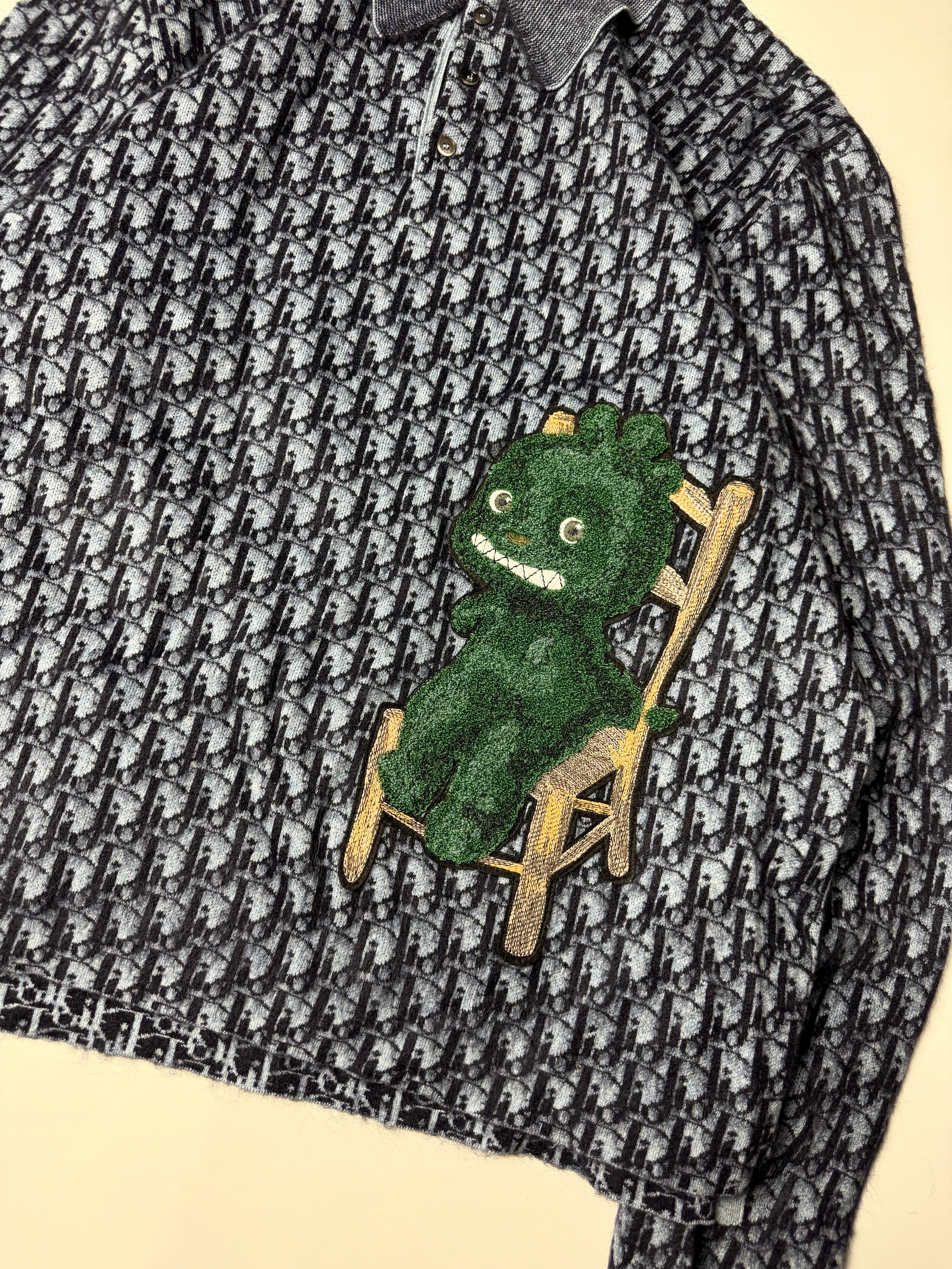 Otani Jacquard Long Sleeve Polo Shirt