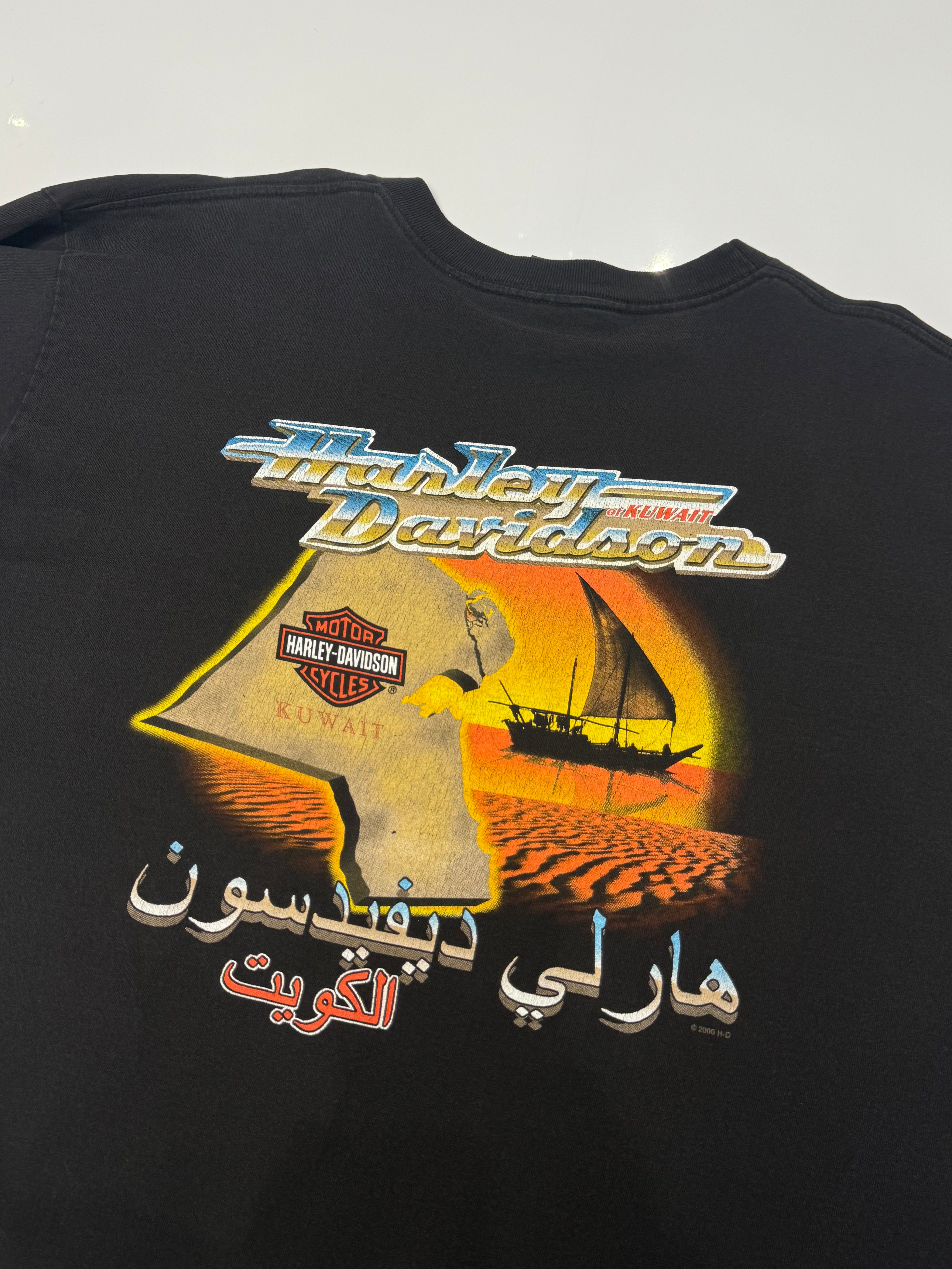 00’ Harley Davidson Kuwait Exclusive Electric Flames Long Sleeve Tee