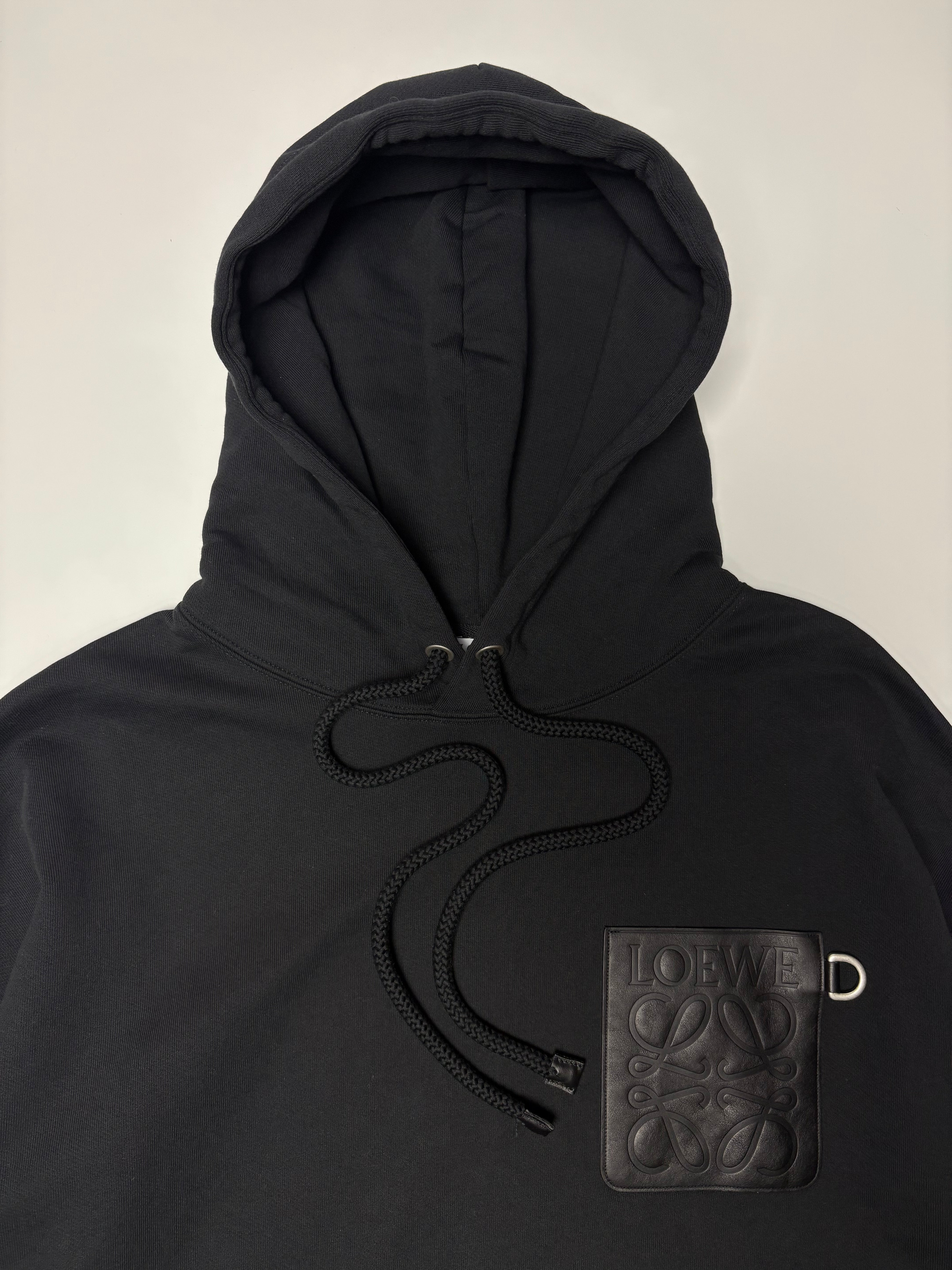 Anagram Leather Patch Hoodie