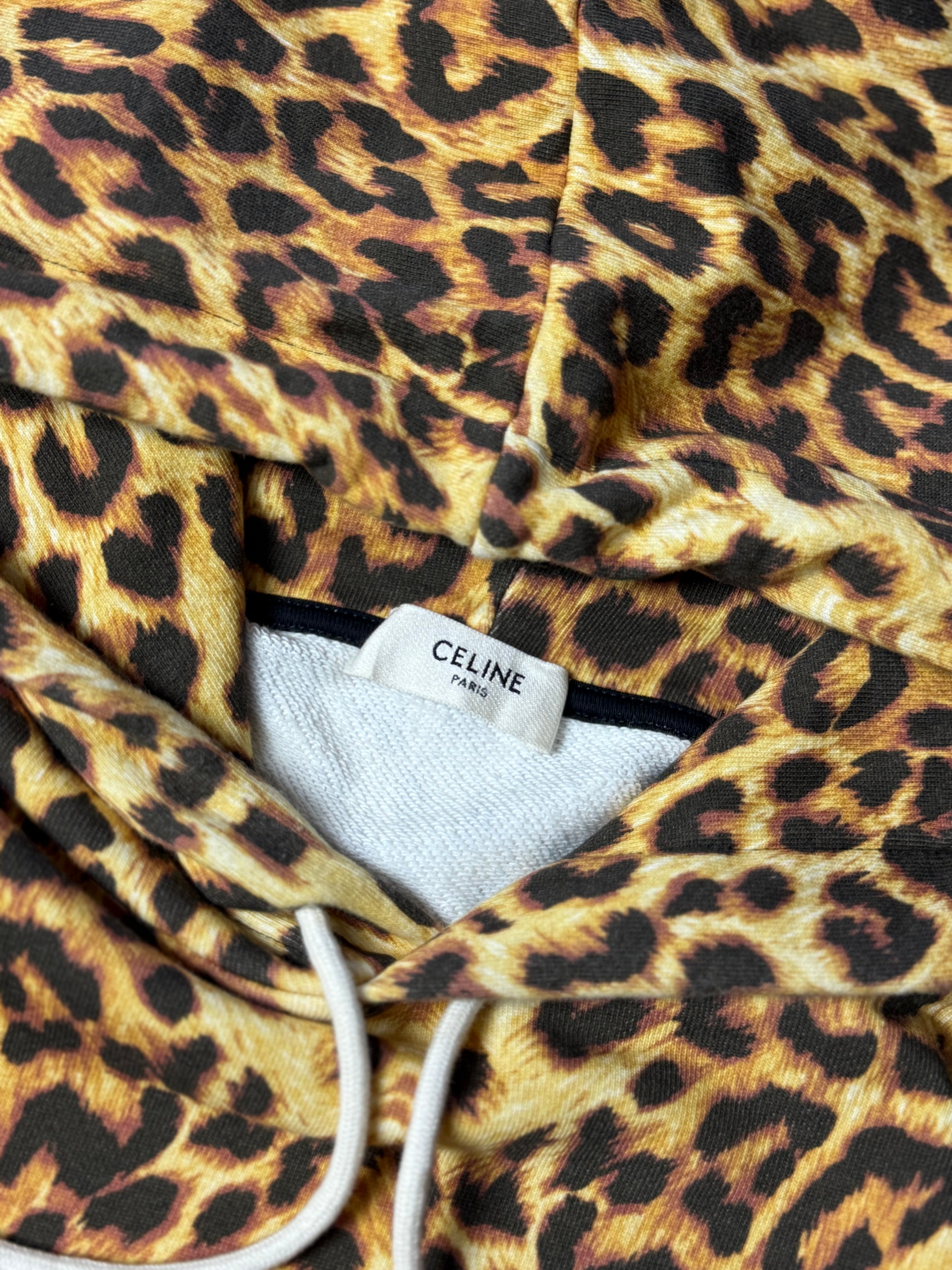 Heidi Slimane Leopard Print Hoodie