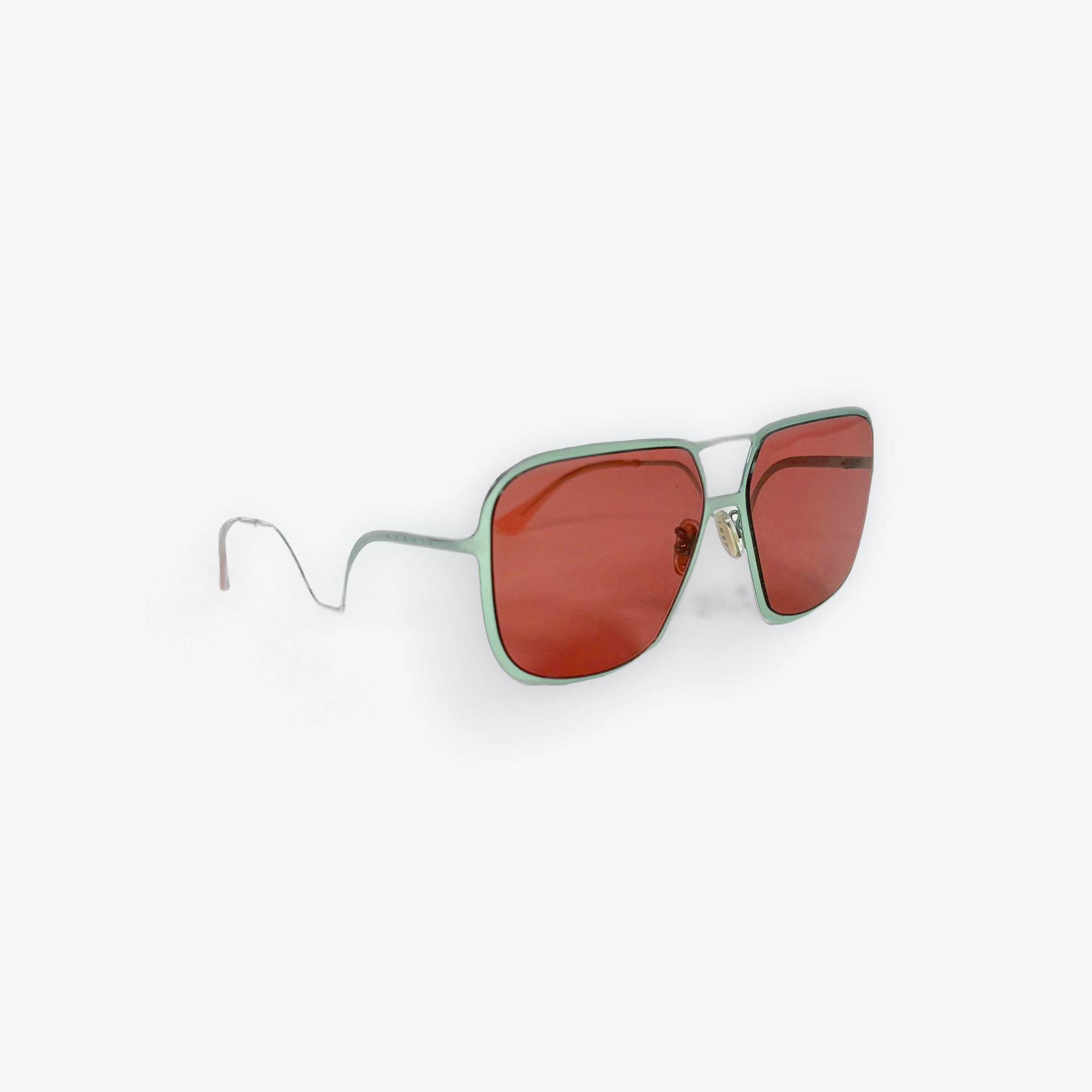 Geometrical Metal Aviator Sunglasses