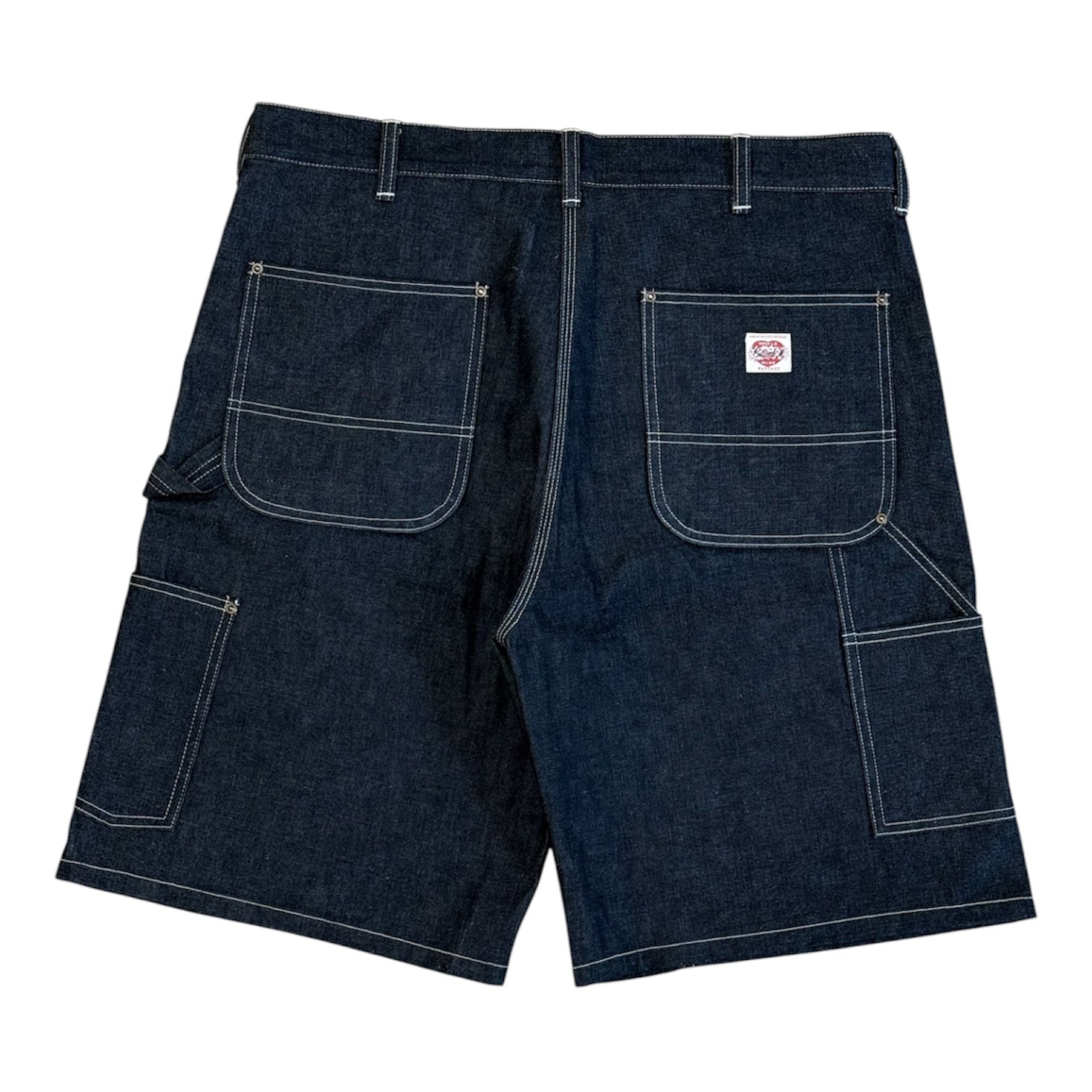 Straight Leg Logo Appliquéd Denim Shorts