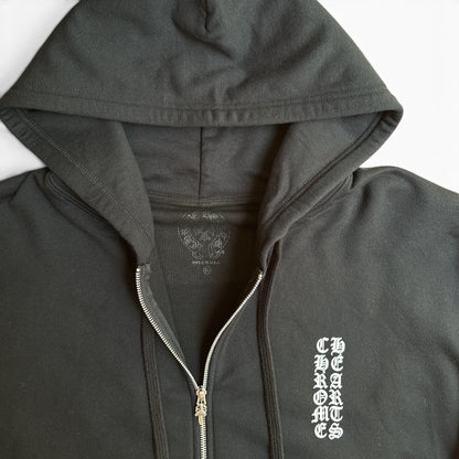 Vertical Logo Thermal Zip Up Hoodie
