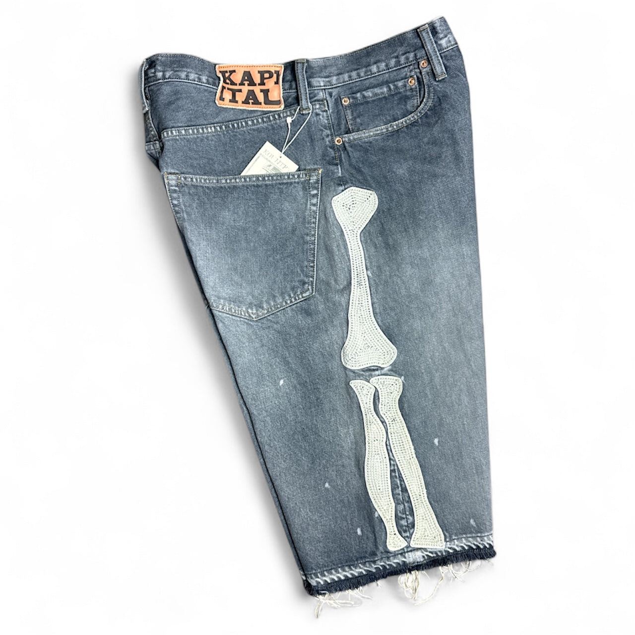 Denim Bone Shorts