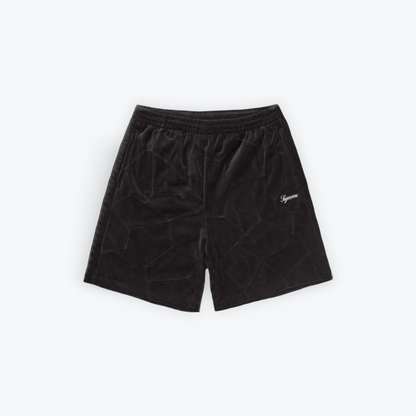 Patchwork Velour Track Shorts