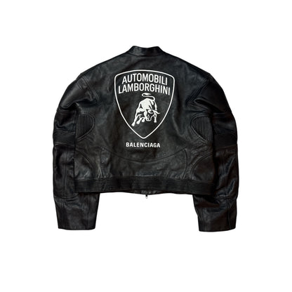 Lamborghini Leather Biker Jacket