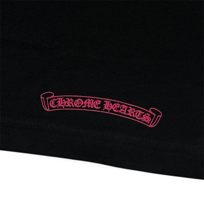 Pink Neck Logo Long Sleeve Tee