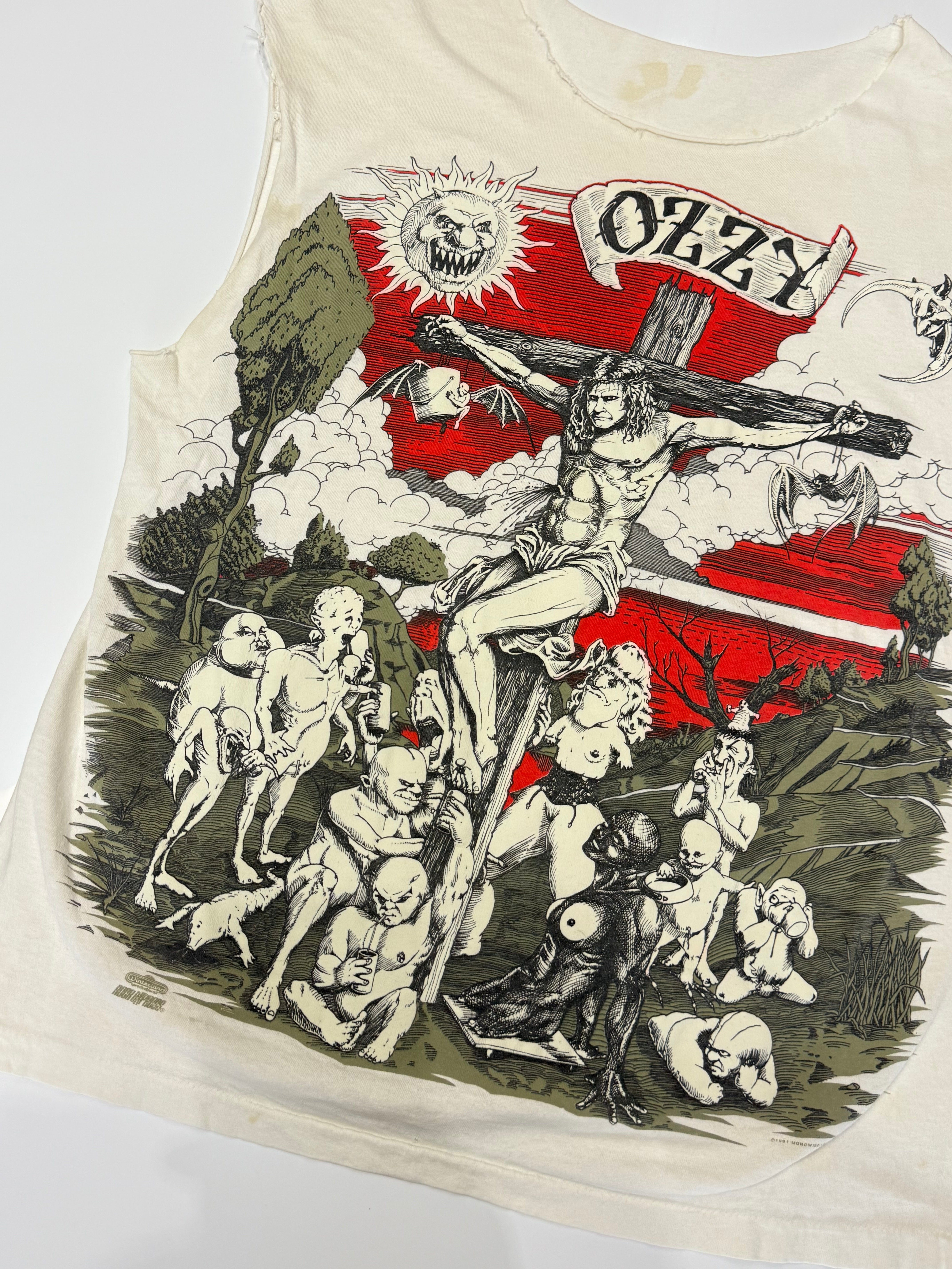 ‘91 Ozzy Osborne Crucifix Cutoff Tee
