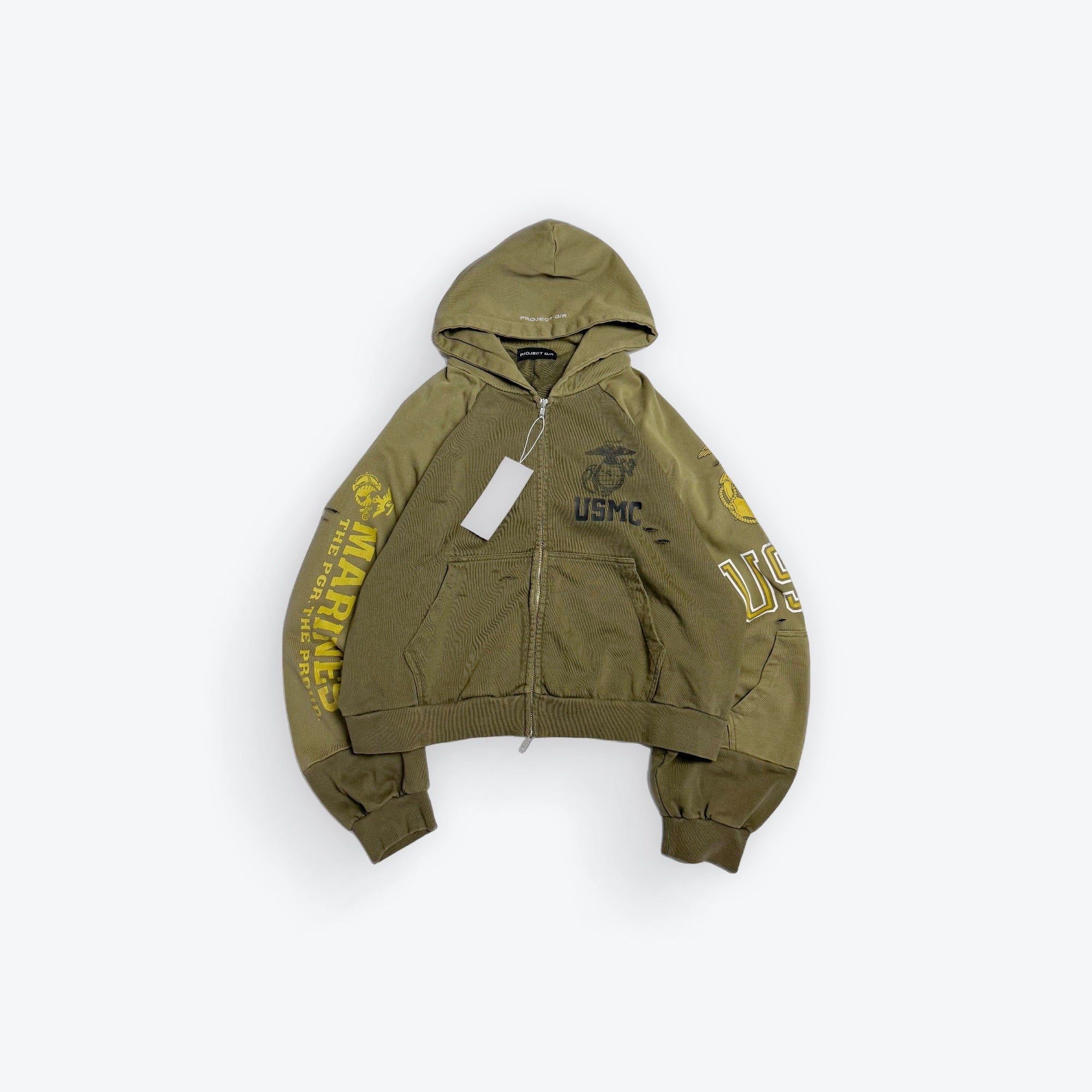 USMC Reconstructed Zip-Up Hoodie