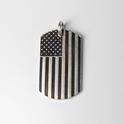 RS American Flag Dog Tag Pendant